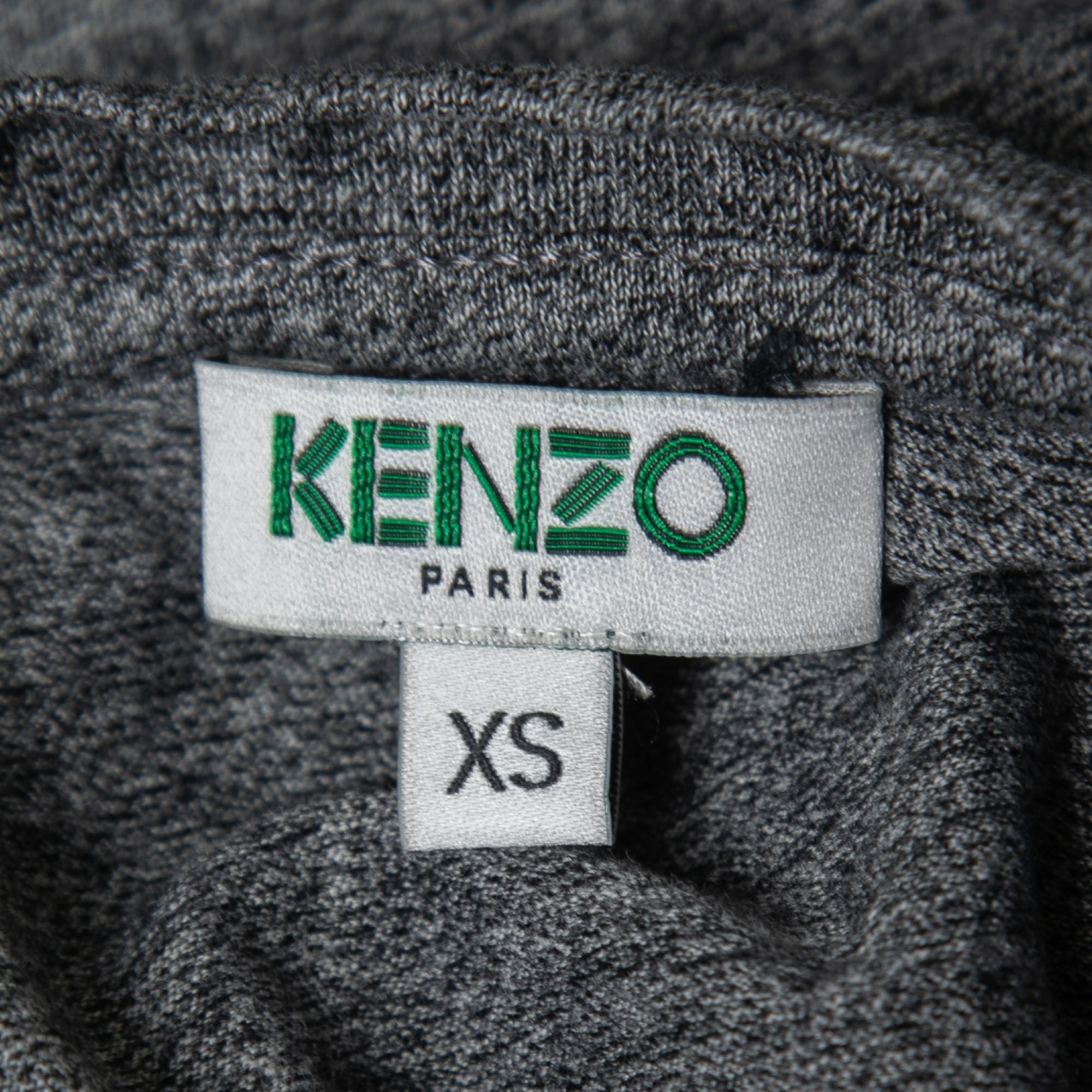 Kenzo Grey Eye Printed Cotton Crew Neck Half Sleeve T-Shirt XS