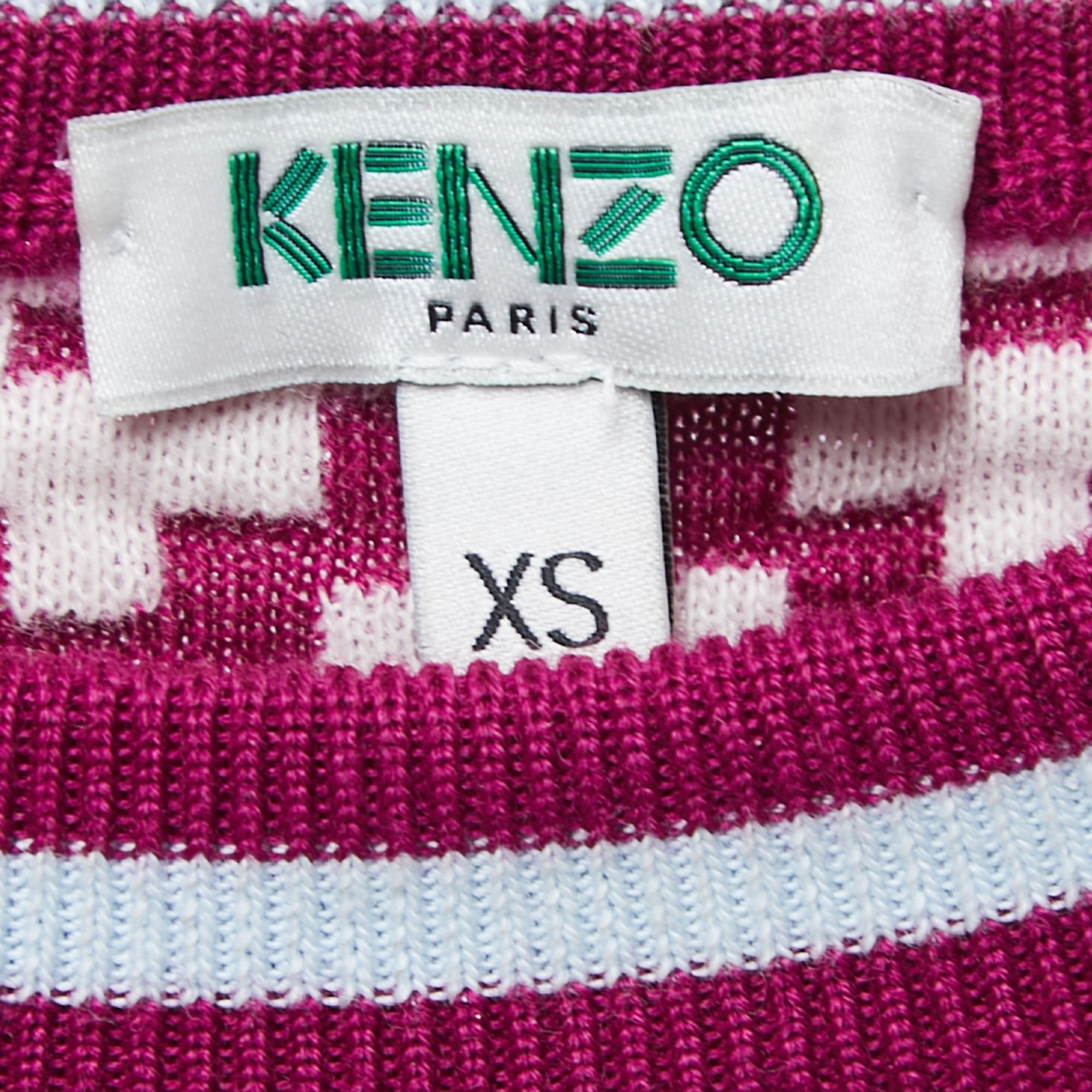 Kenzo Multicolor Patterned Knit Sweater XS