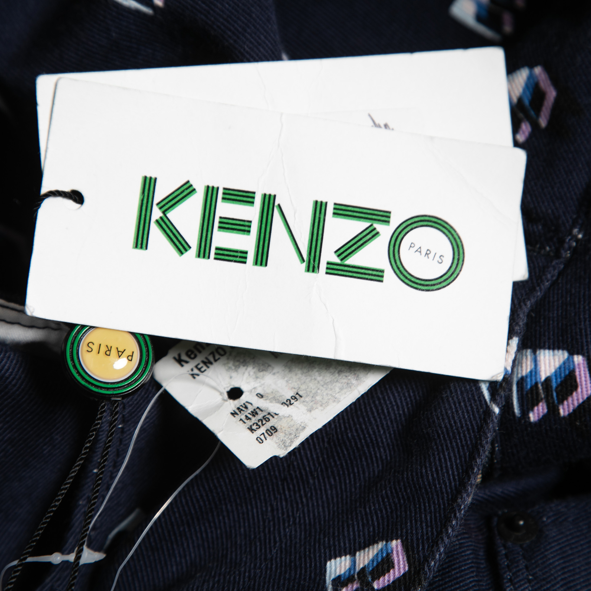 Kenzo Dark Blue Print Denim Jeans M Waist 30