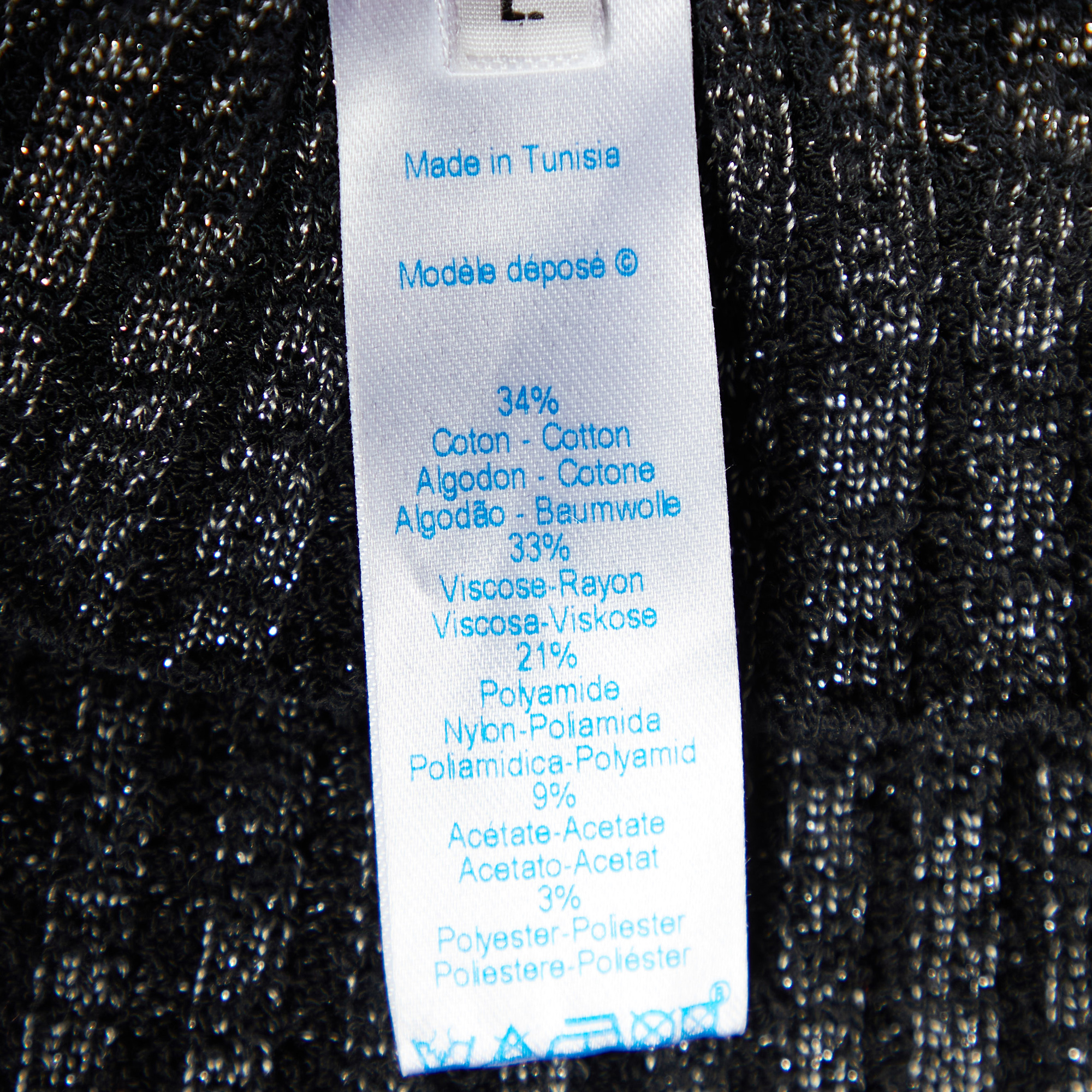 Kenzo Black Intarsia Lurex Knit Sleeveless Turtleneck Sweater L