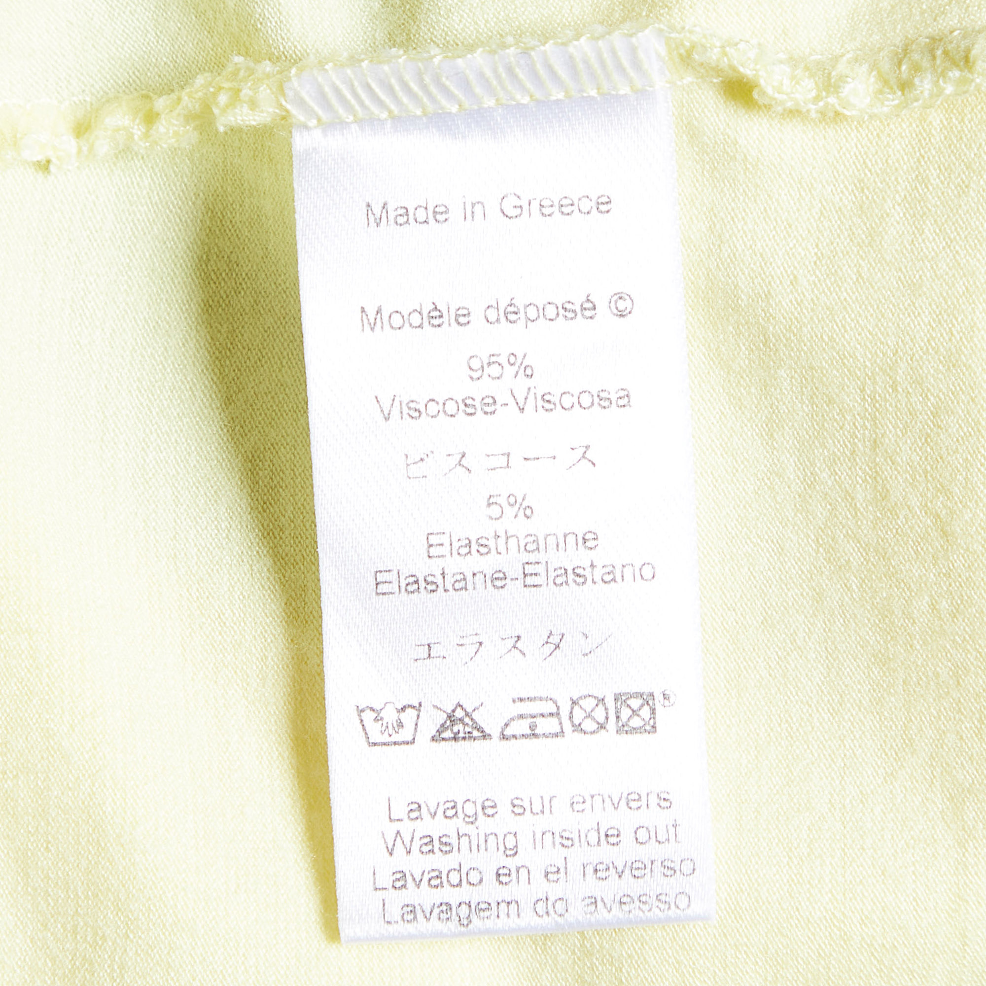 Kenzo Yellow Printed Knit T-Shirt XL