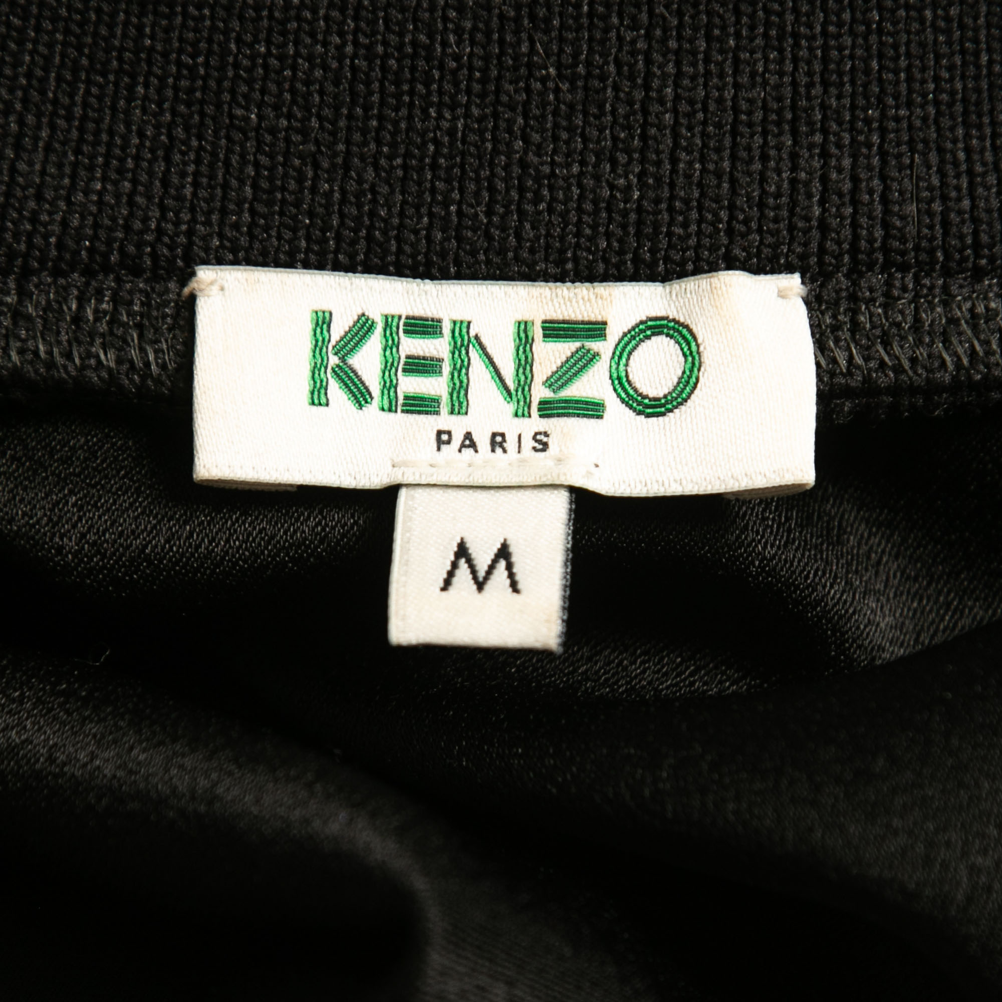 Kenzo Black Crepe Tiger Embroidered Sweatshirt M