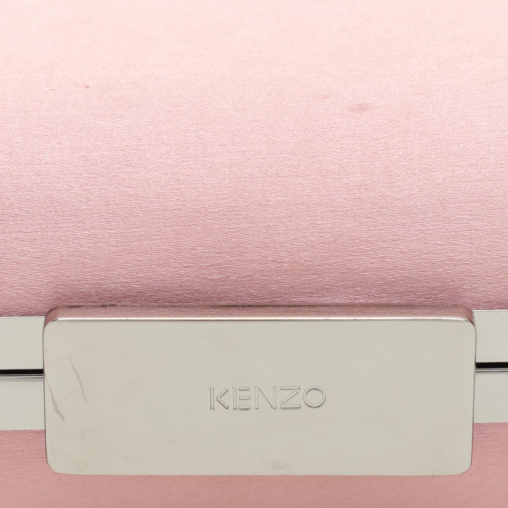 Kenzo Pink Satin Clutch