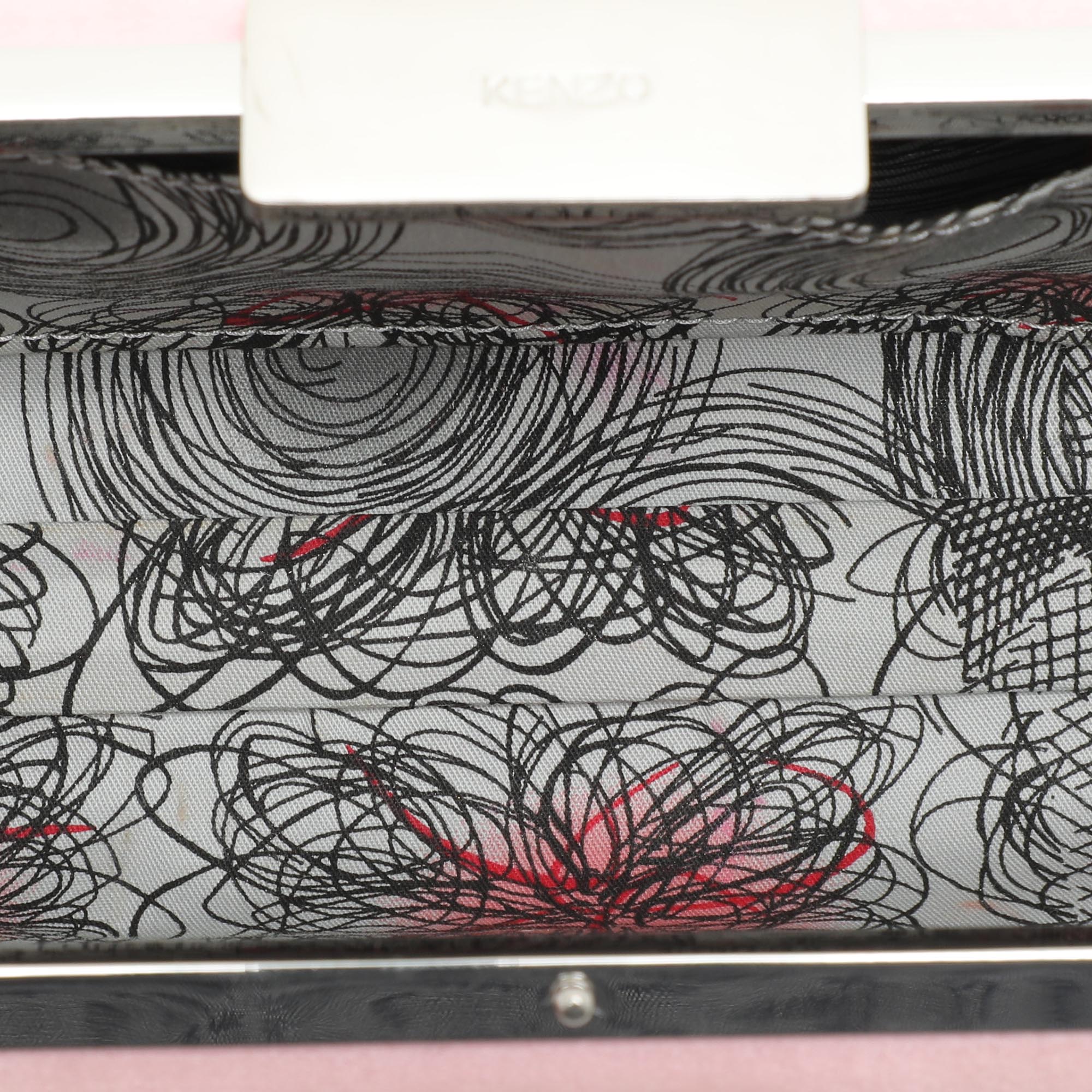 Kenzo Pink Satin Clutch