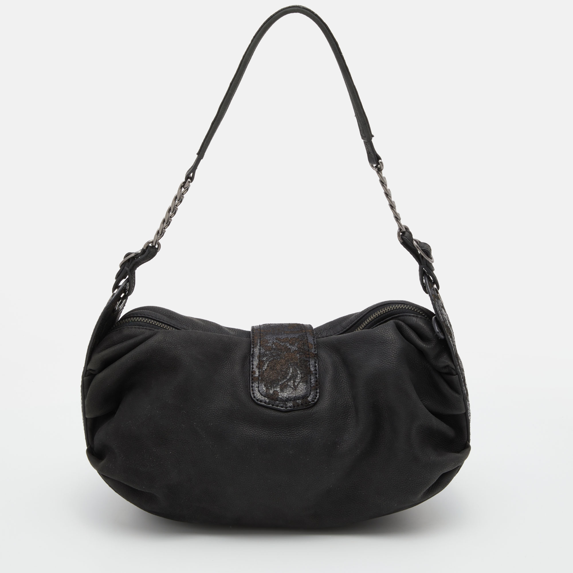 Kenzo Black Leather Shoulder Bag