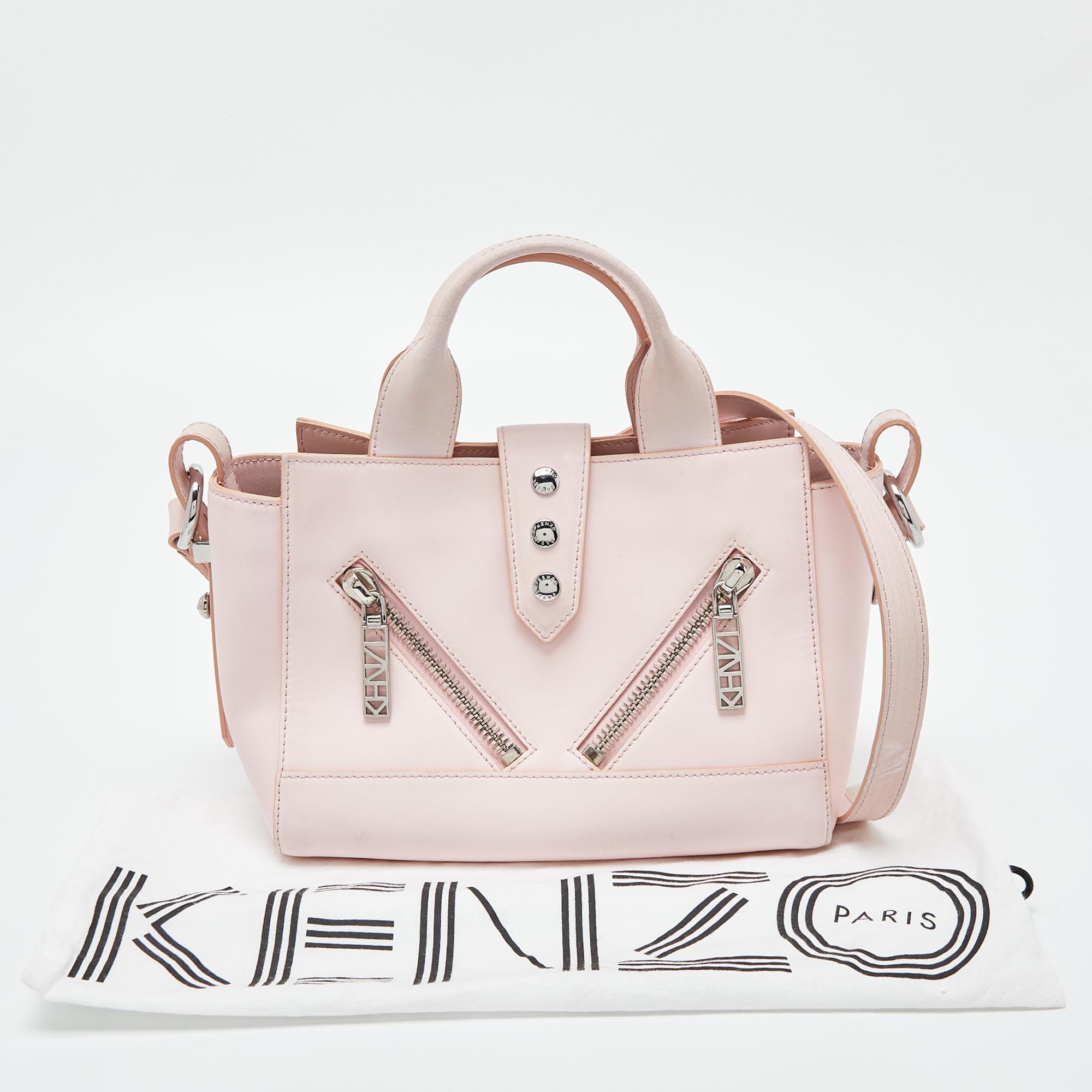 Kenzo Pink Leather Mini Kalifornia Tote