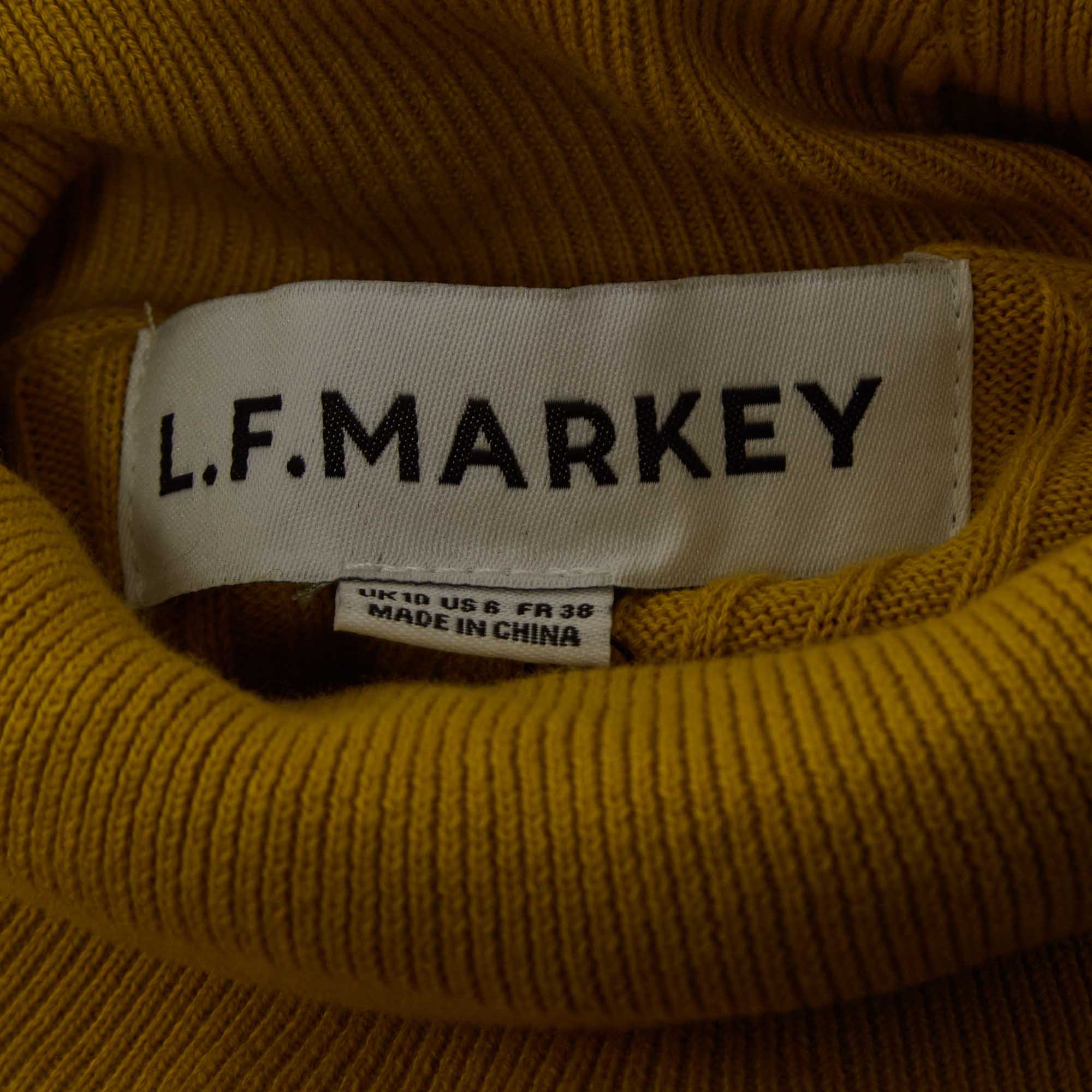 L.F.Markey Chartreuse Green Rib Knit Axel Bodysuit M