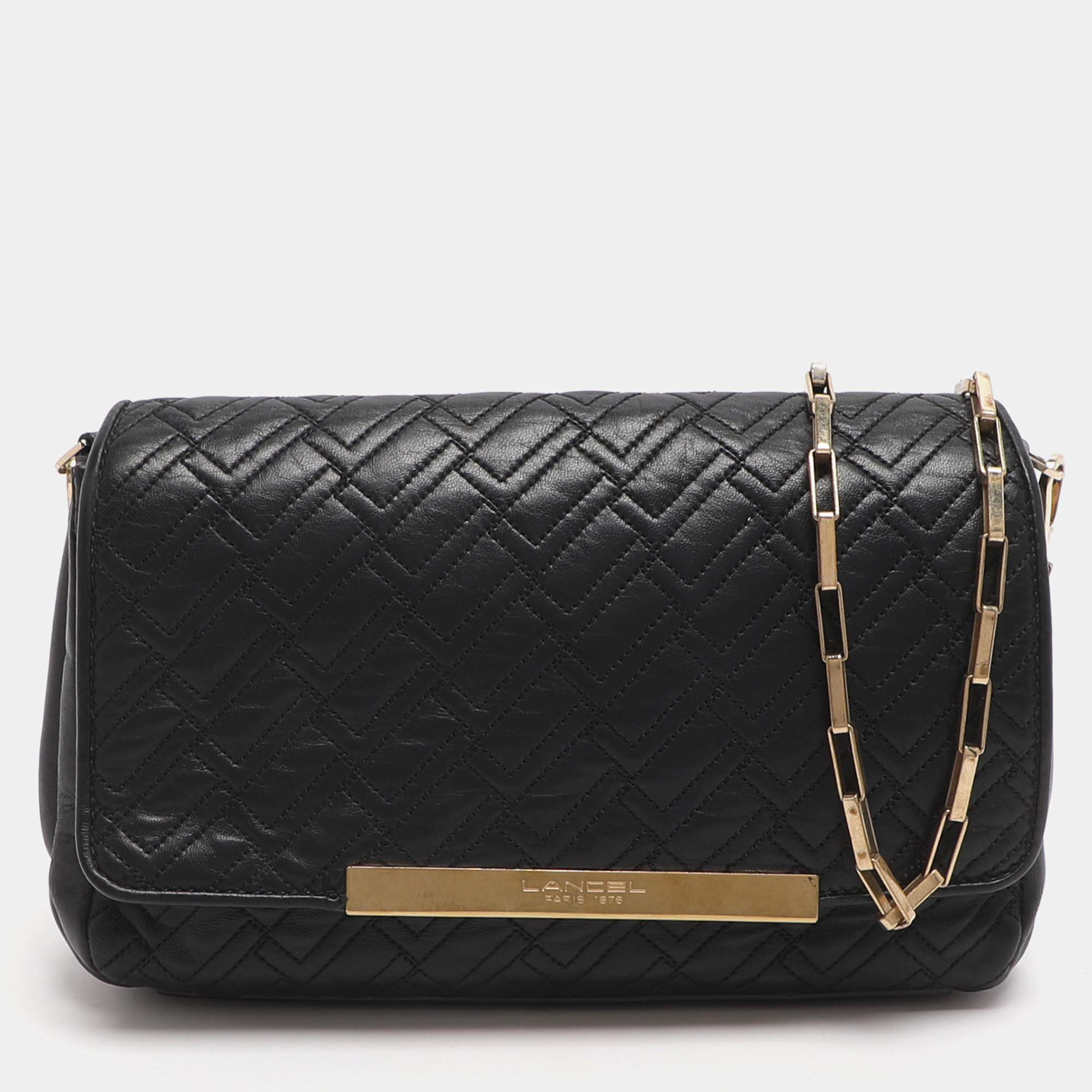 Lancel Black Quilted Leather Chain Shoulder Bag
Lancel Black Quilted Leather Chain Shoulder Bag