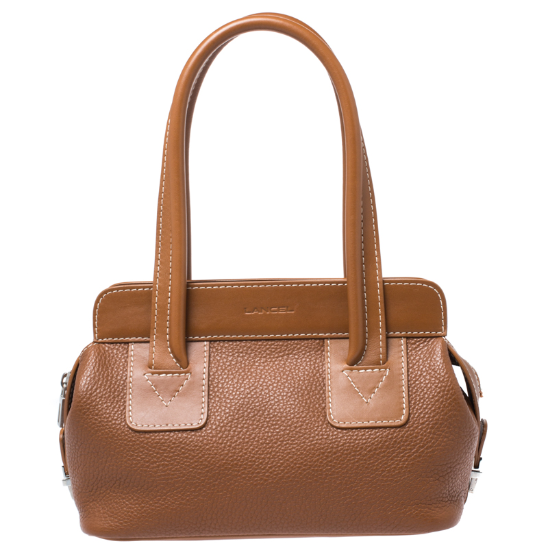 Image of Lancel Tan Leather Shoulder Bag