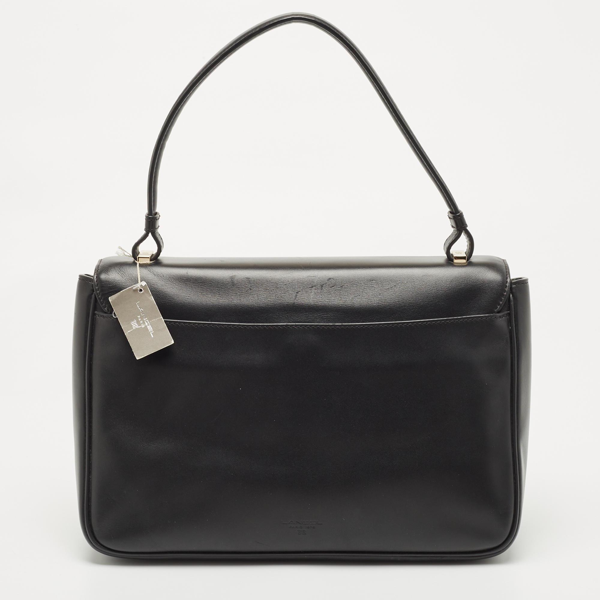 Lancel Black Leather L De Lancel Top Handle Bag