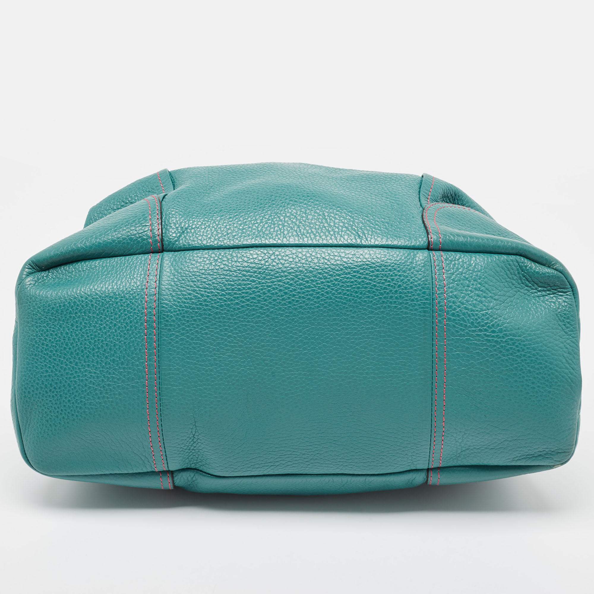 Lancel Green Leather Tote