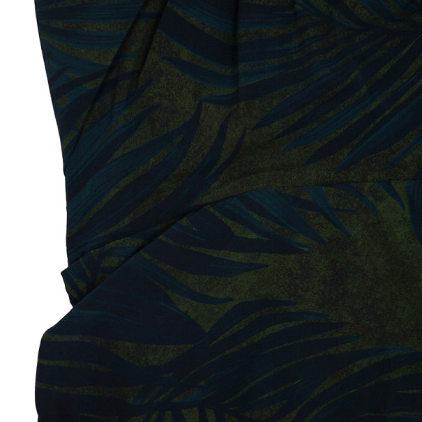 Lanvin Palm Leaf Print Cocktail Dress S