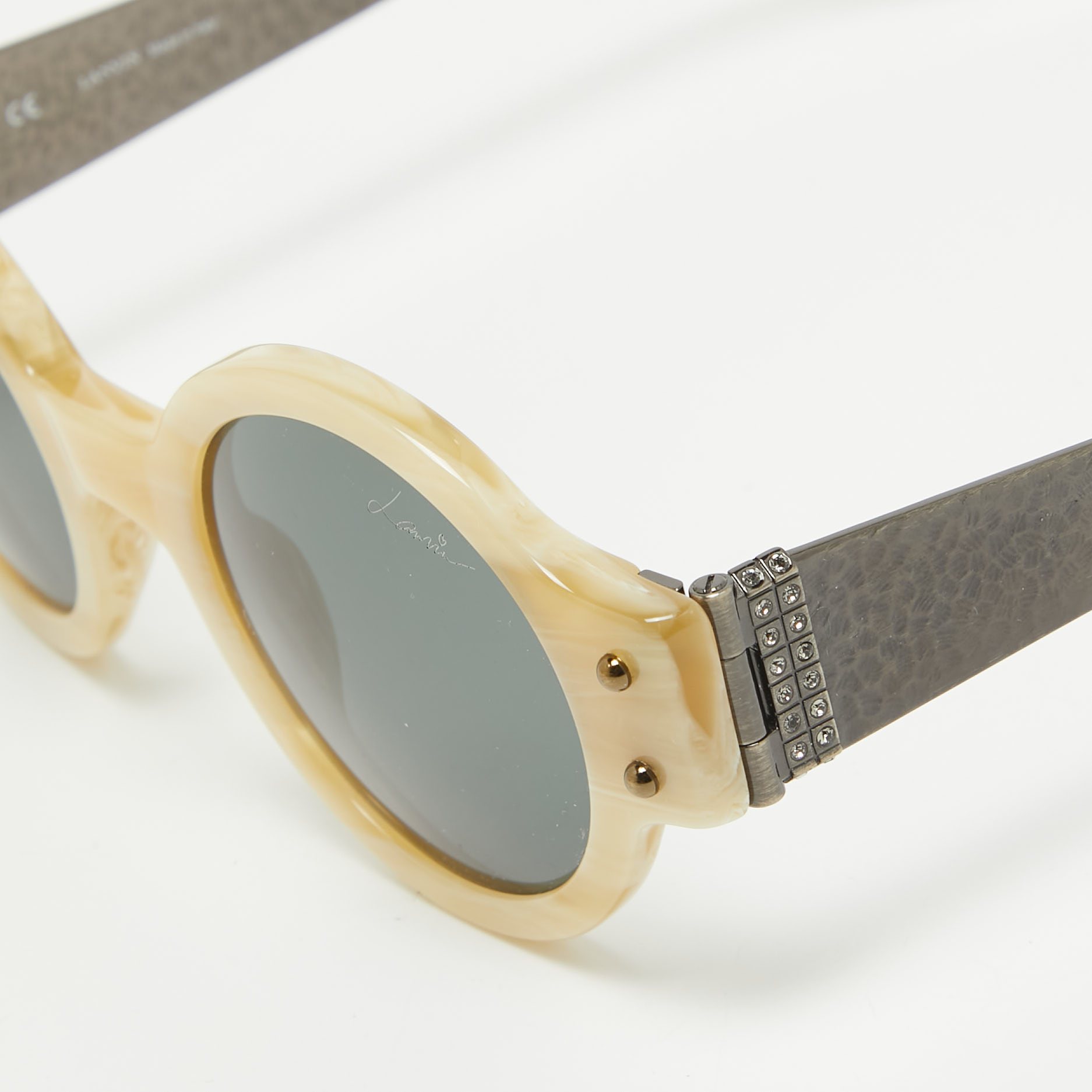 Lanvin Cream Acetate SLN 512S Round Sunglasses