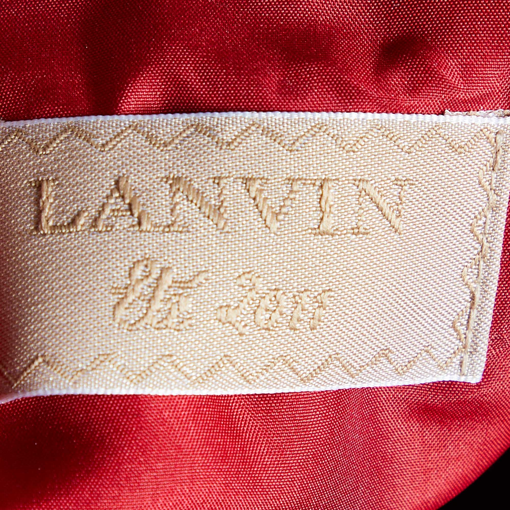 Lanvin Red Plisse Strapless Mini Dress M