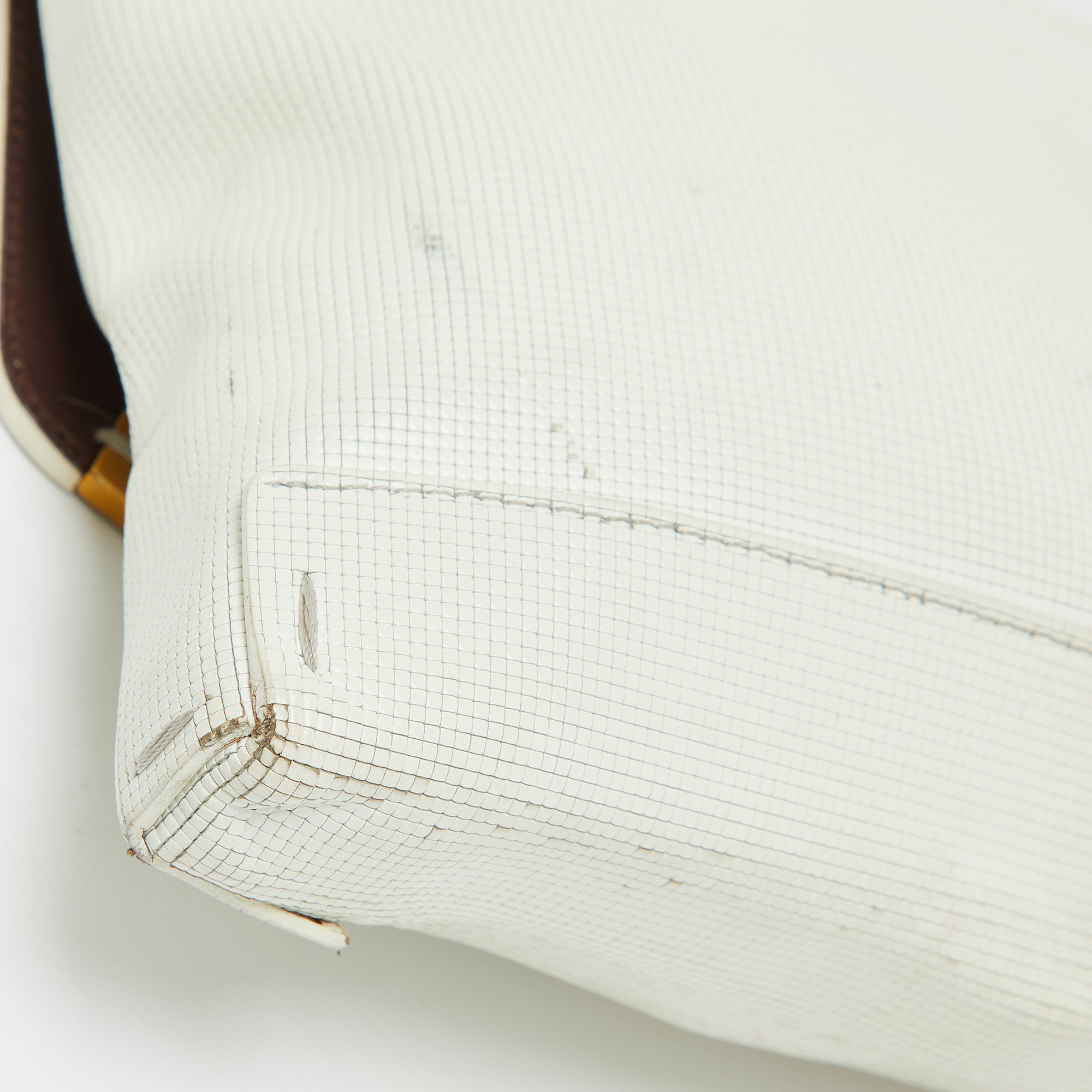 Lanvin White Leather Miss Sartorial Wristlet Clutch