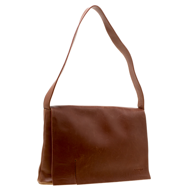 Lanvin Brown Leather Shoulder Bag