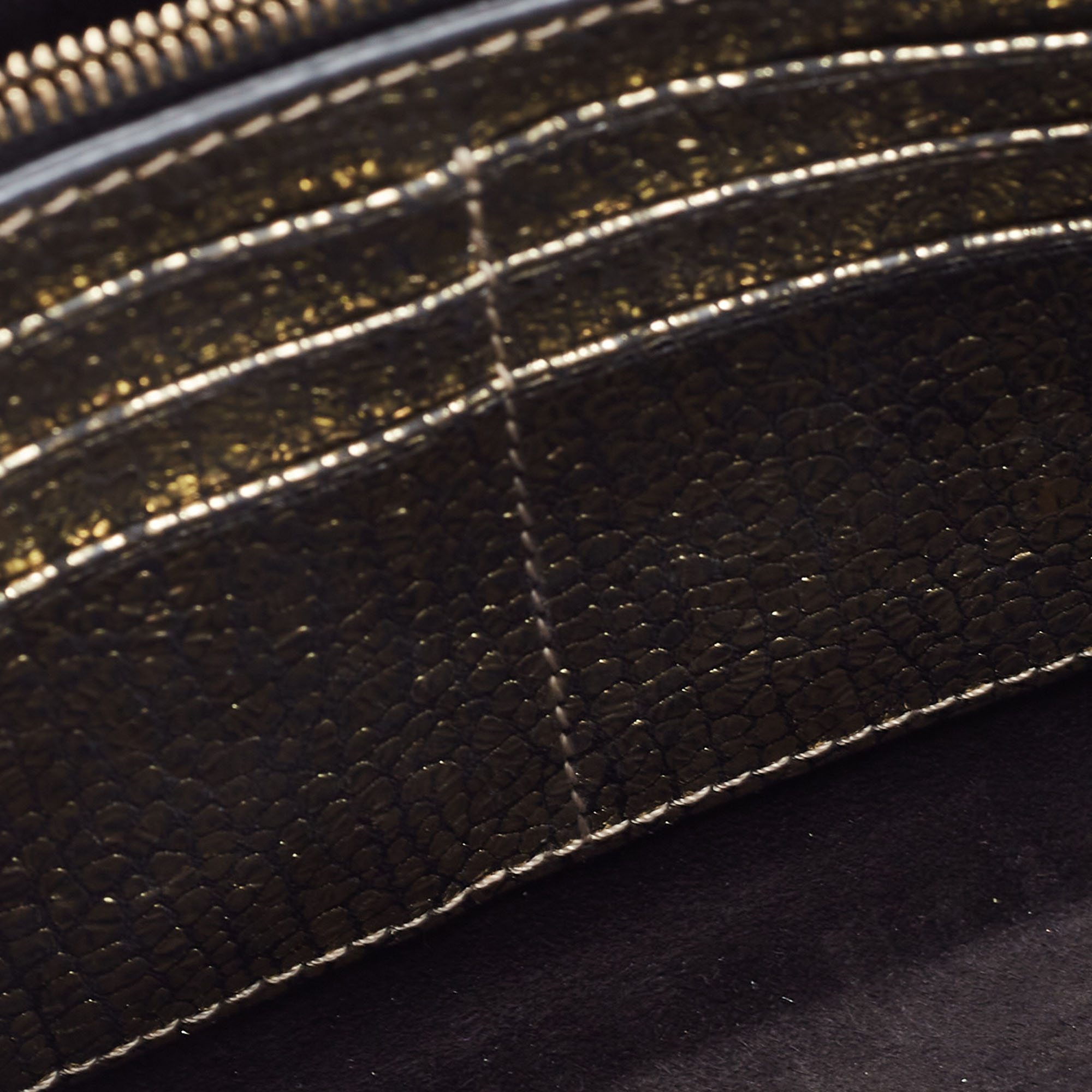 Lanvin Gold Leather Flap Chain Clutch