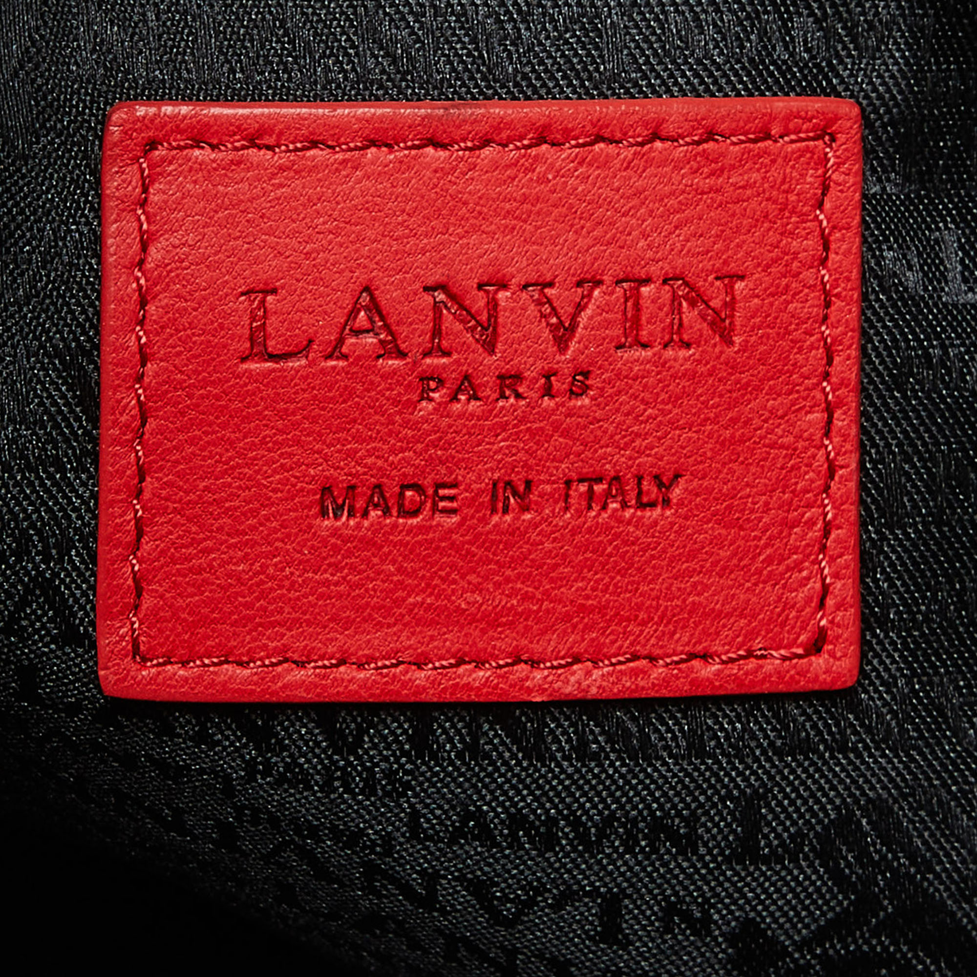 Lanvin Red Quilted Leather Amalia Shoulder Bag