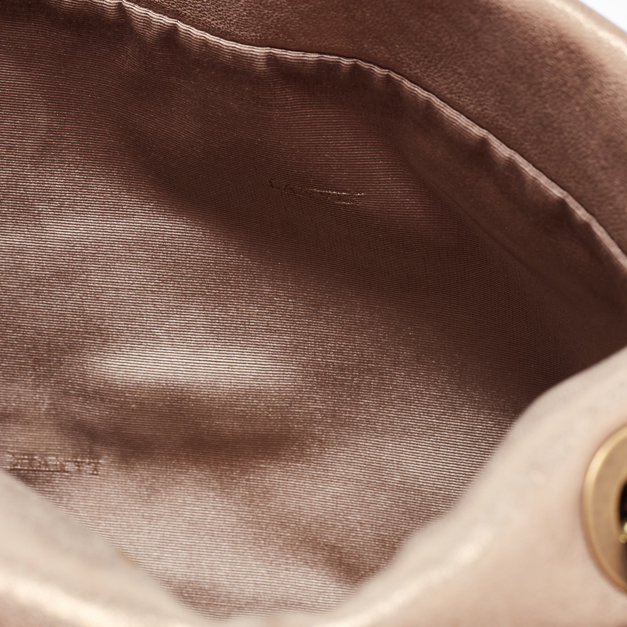 Lanvin Bronze Quilted Leather Happy Flap Shoulder Bag