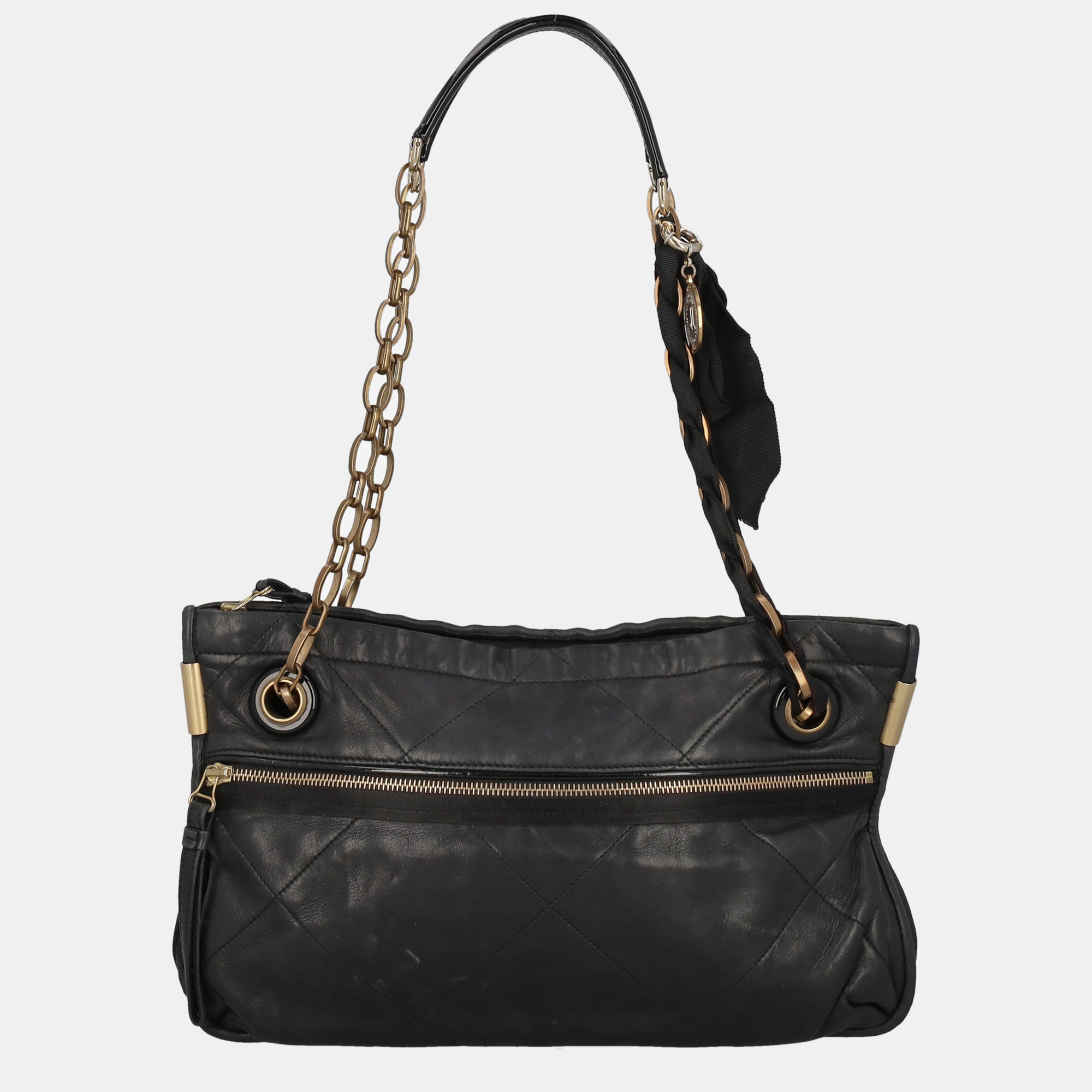 Lanvin  Women's Leather Shoulder Bag - Black - One Size