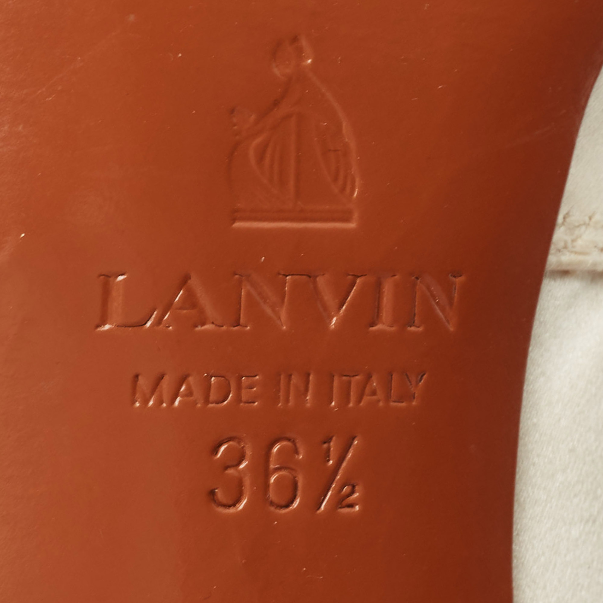 Lanvin White Satin Bow Peep Toe Pumps Size 36.5