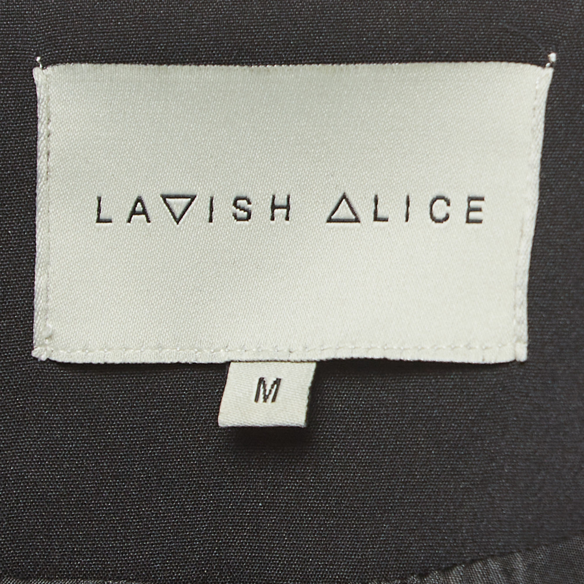 Lavish Alice Black Stretch Crepe Long Cape Blazer M