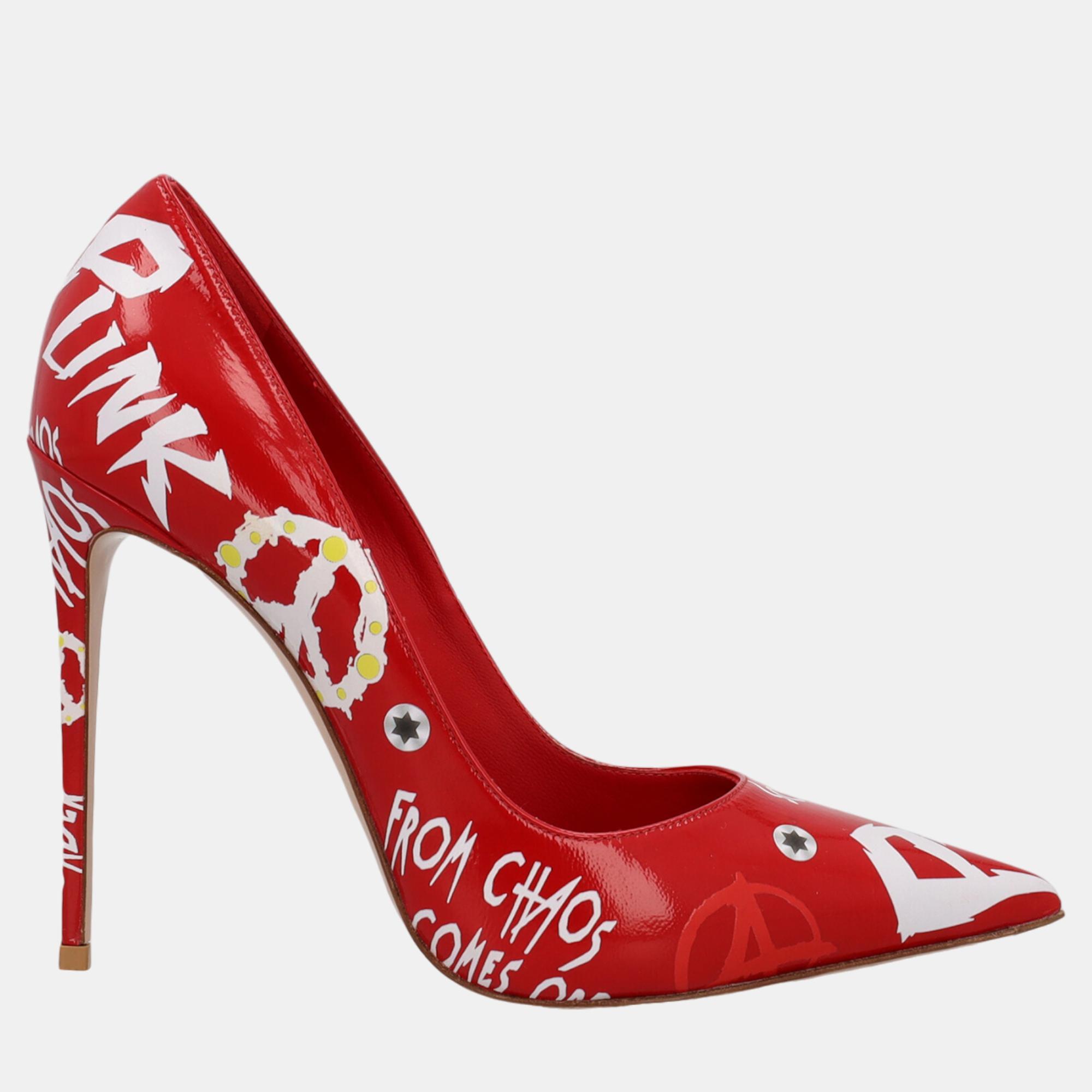 Le Silla  Women's Leather Heels - Red - EU 40