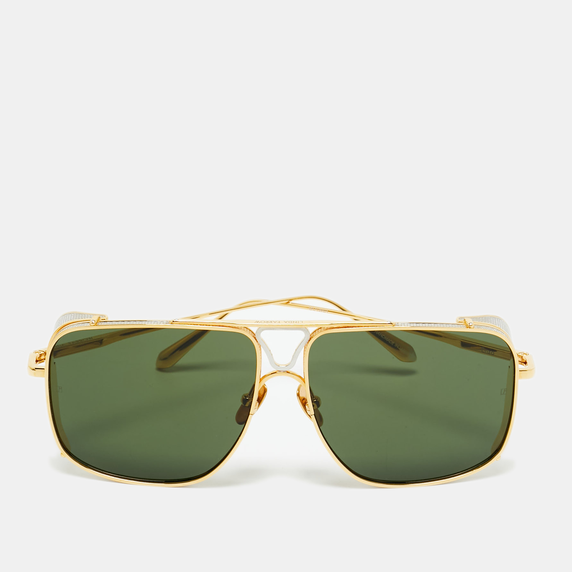 Linda Farrow Green/Gold Tone 8805 Enzo Oversized Sunglasses
Linda Farrow Green/Gold Tone 8805 Enzo Oversized Sunglasses