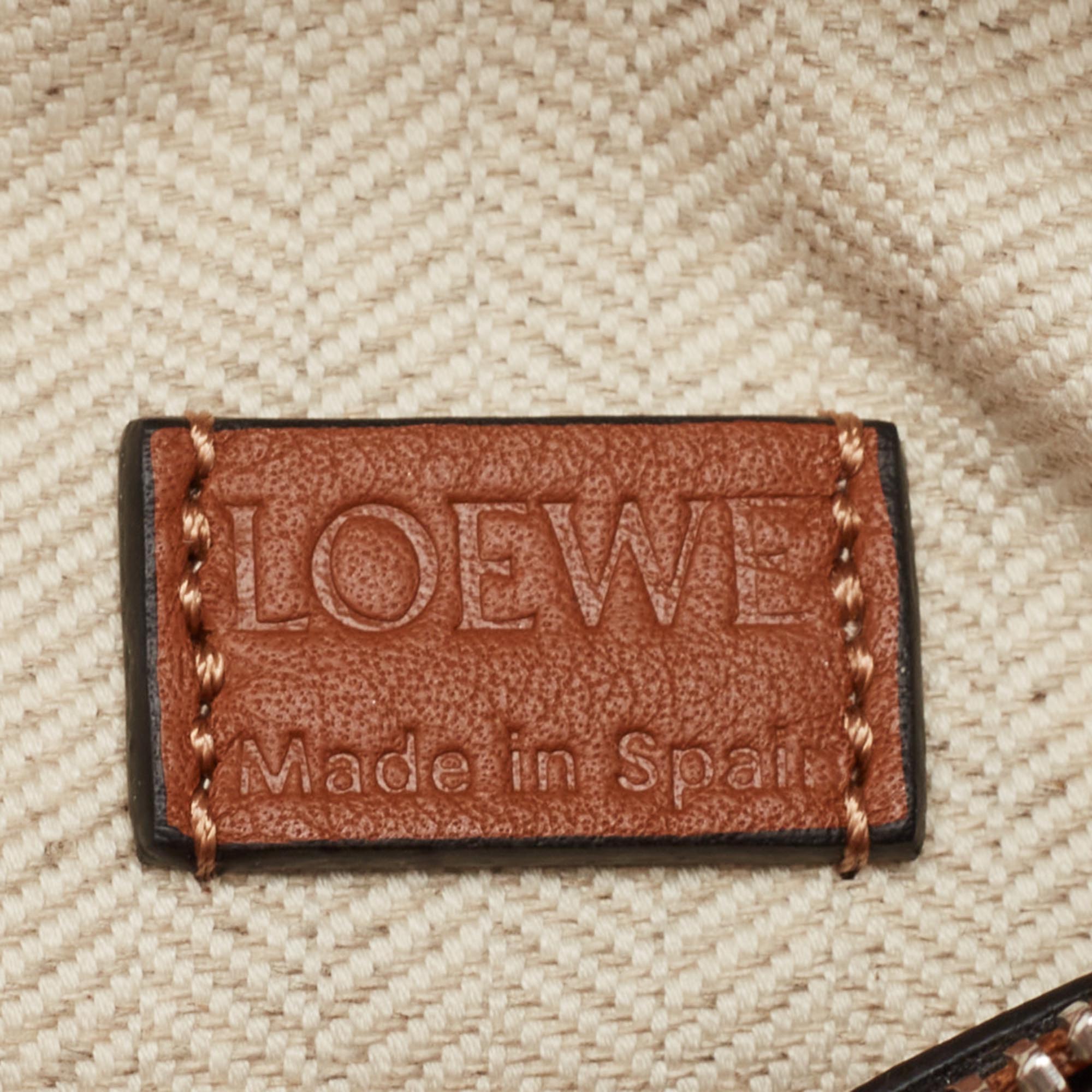 Loewe Brown Leather Mini Puzzle Shoulder Bag