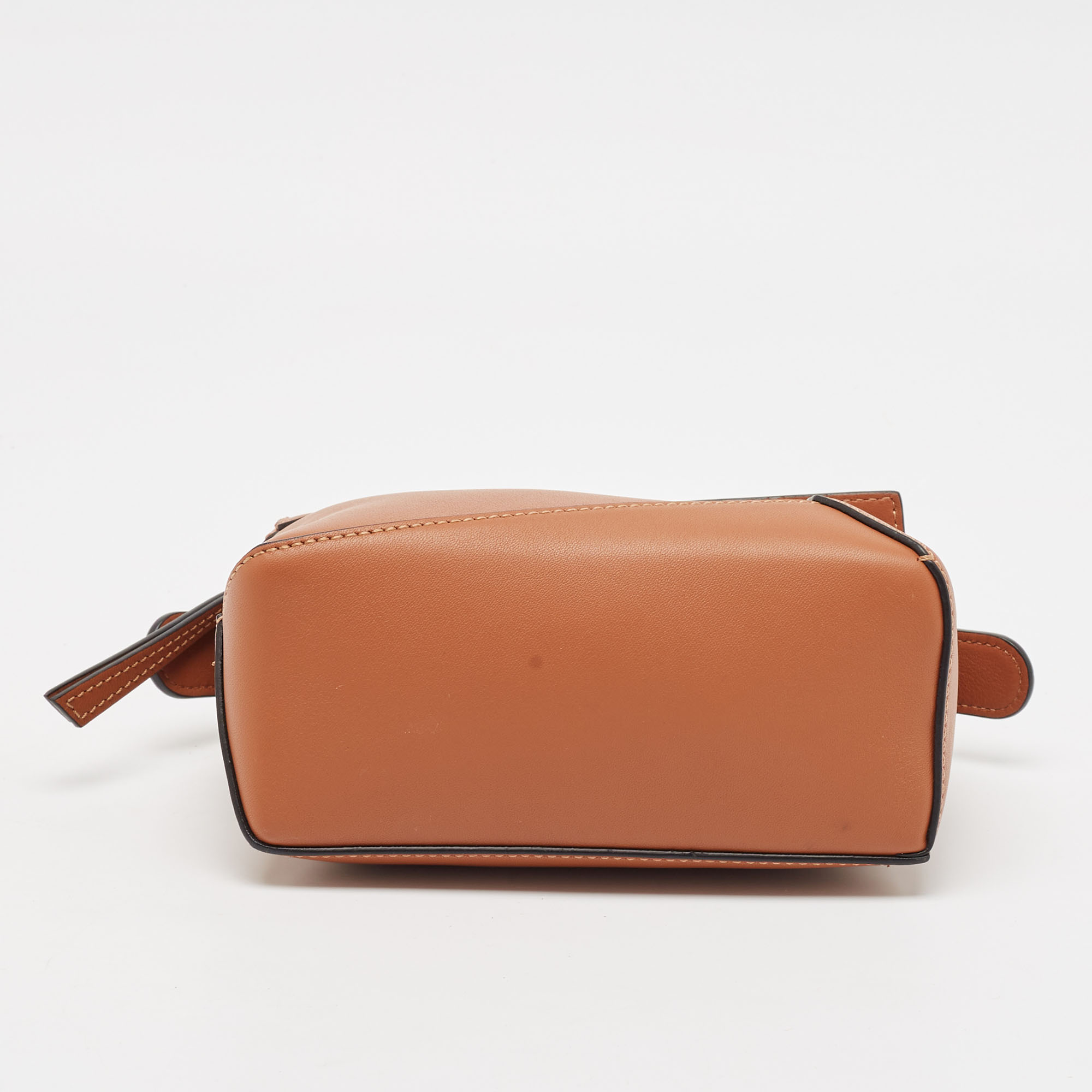 Loewe Brown Leather Mini Puzzle Shoulder Bag