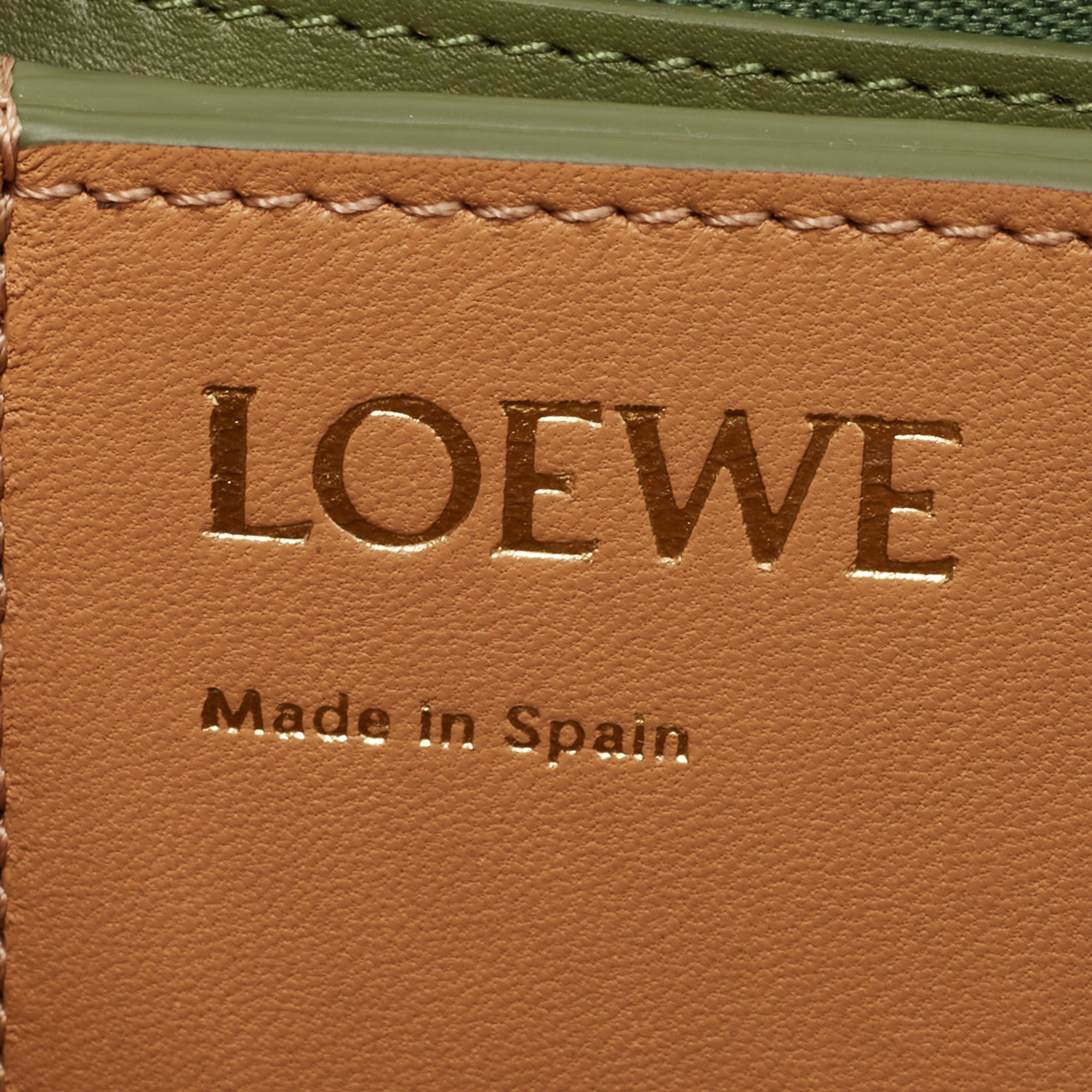 Loewe Avocado Green Leather Goya Shoulder Bag