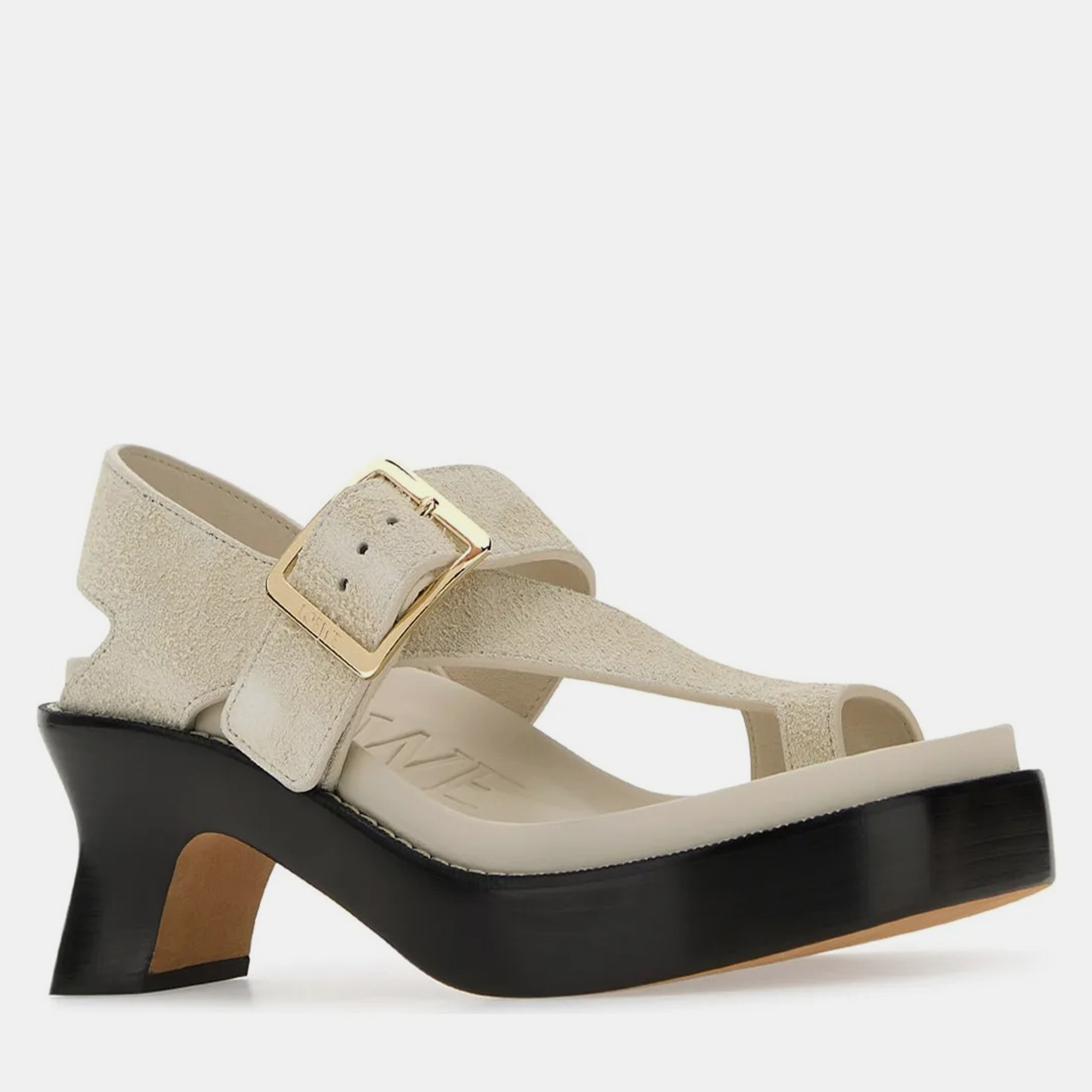 Loewe Ivory Suede Sandali Sandals EU 38