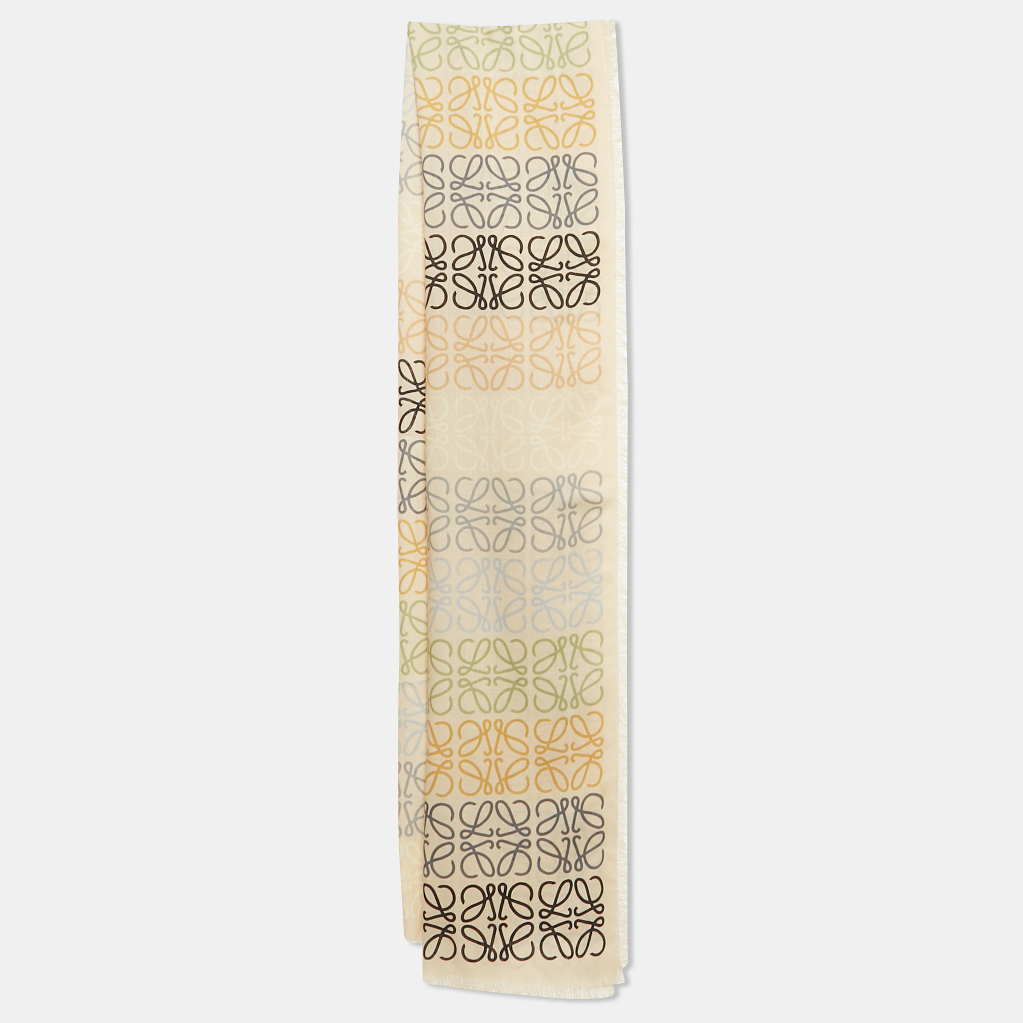 Loewe Cream Anagram Wool Scarf
Loewe Cream Anagram Wool Scarf