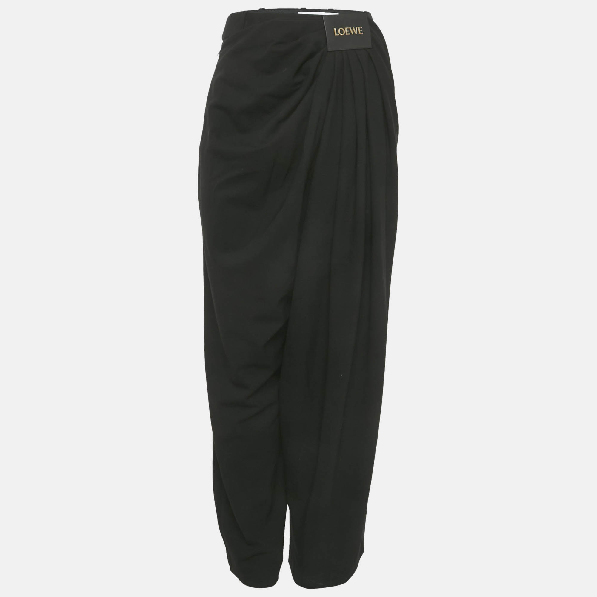 Loewe Black Crepe Logo Draped Trousers XS
Loewe Black Crepe Logo Draped Trousers XS
