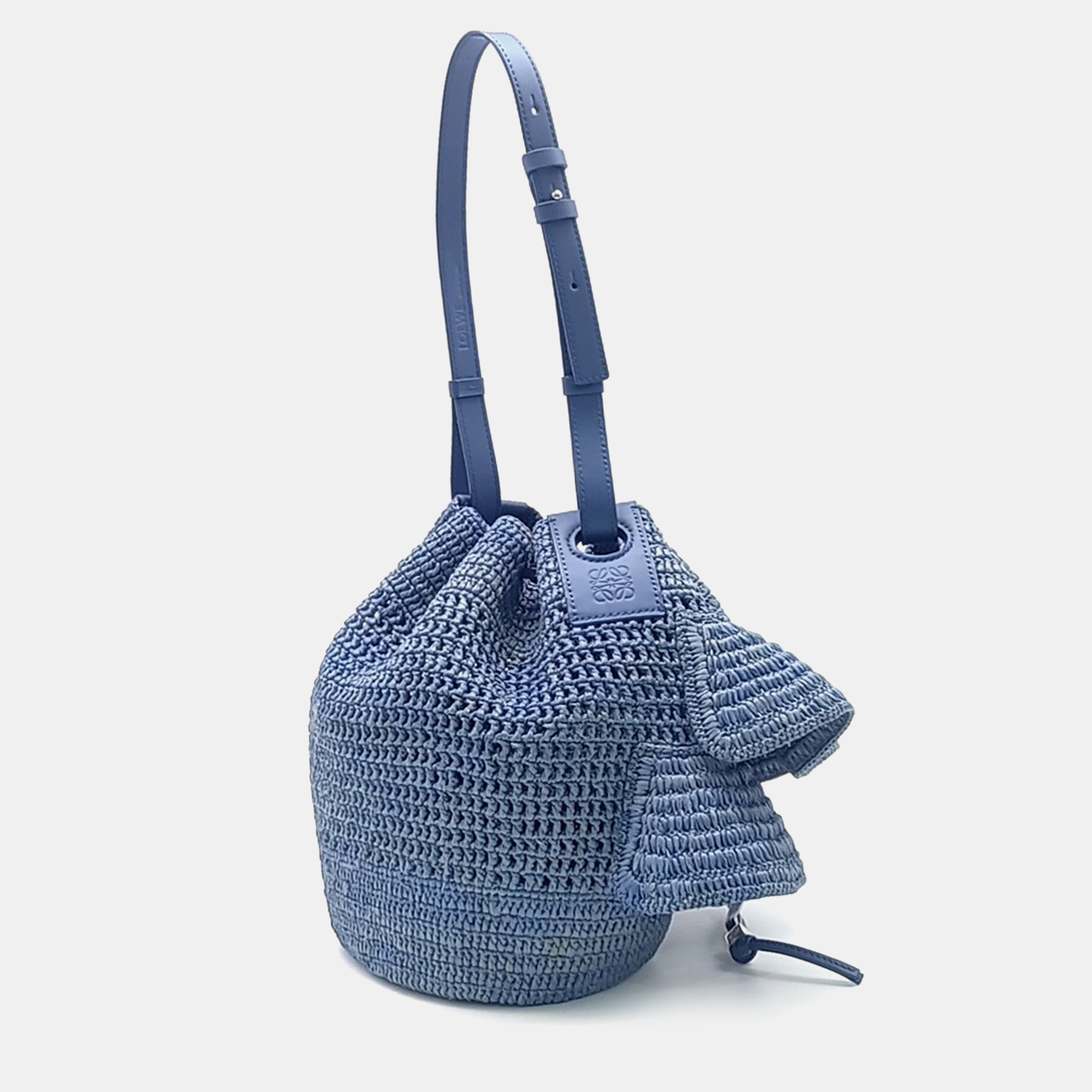 Loewe Raffia Balloon Ruffle Bag