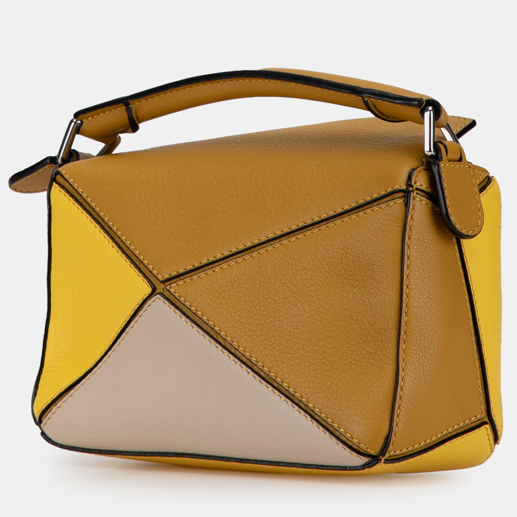 Loewe Tricolor Leather Puzzle Satchel Mini Bag