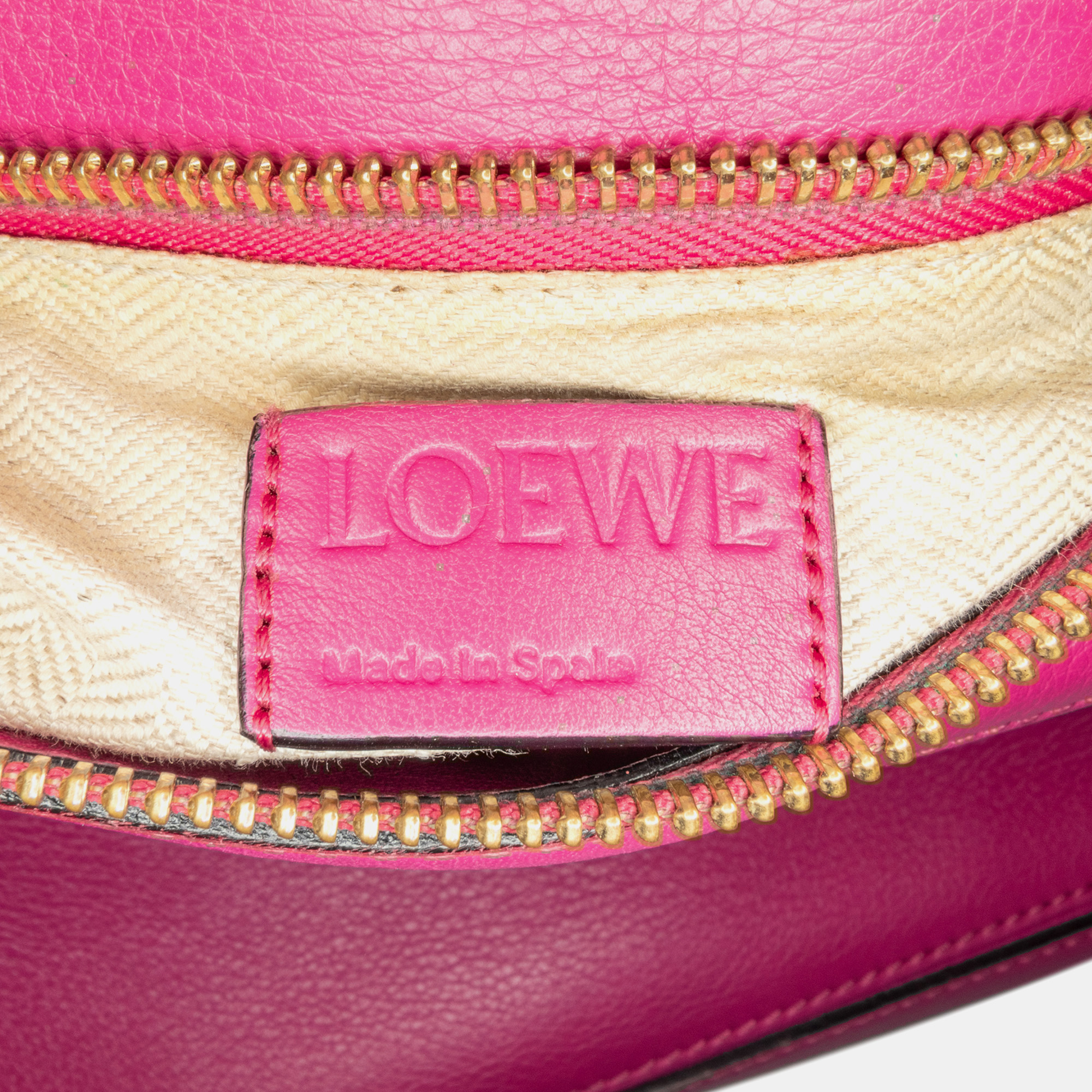 Loewe Pink Leather Small Puzzle Bag