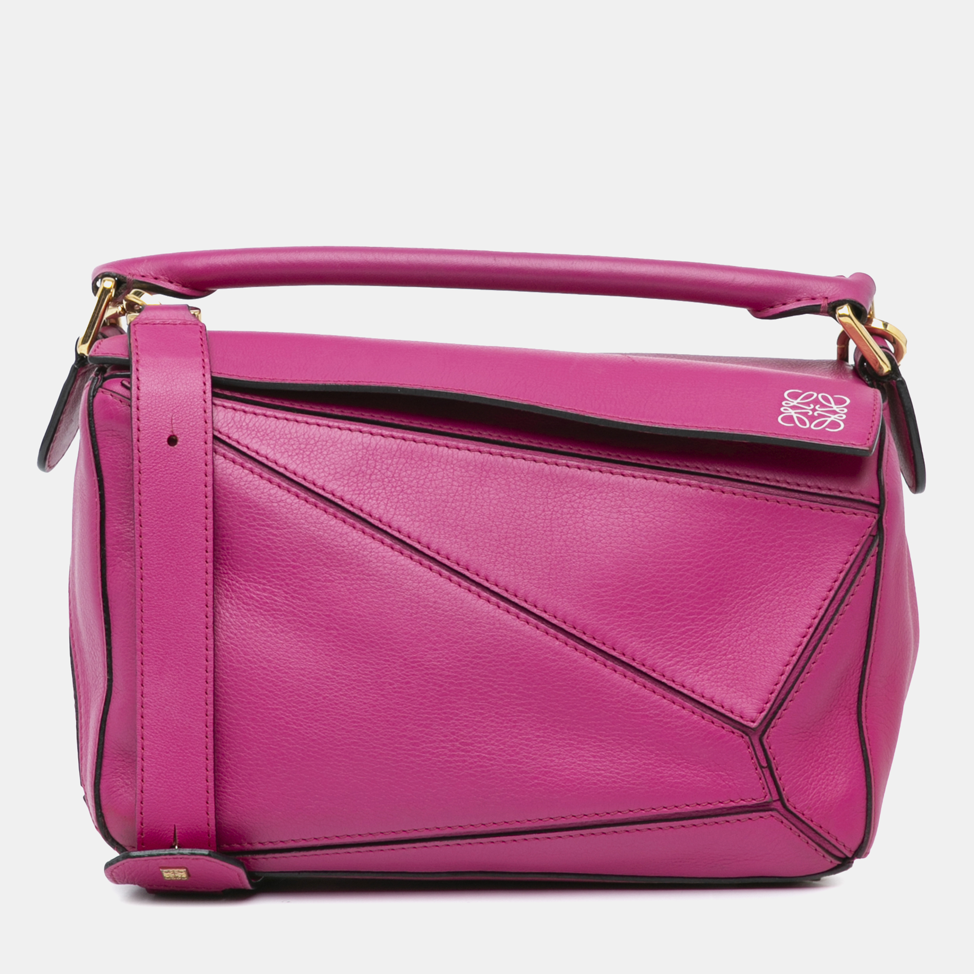 Loewe Pink Leather Small Puzzle Bag