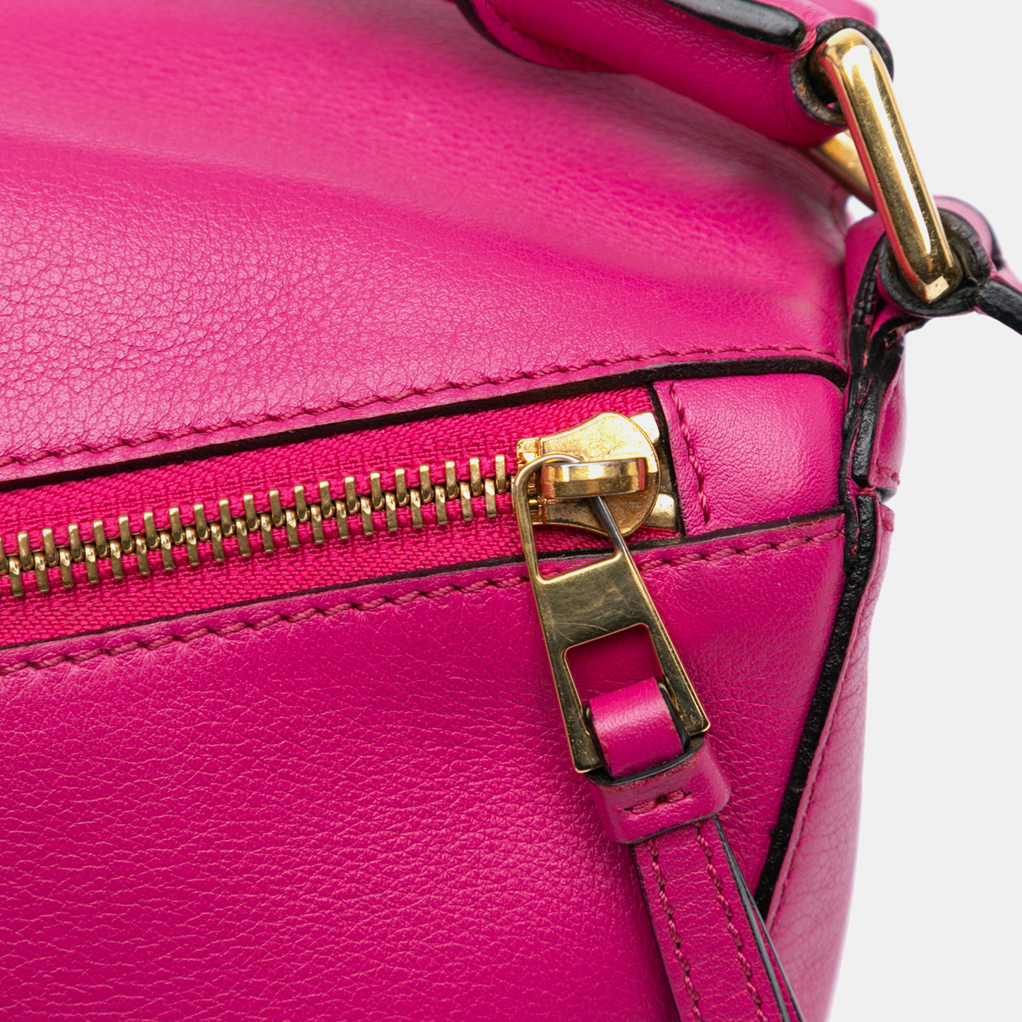 Loewe Pink Leather Small Puzzle Bag