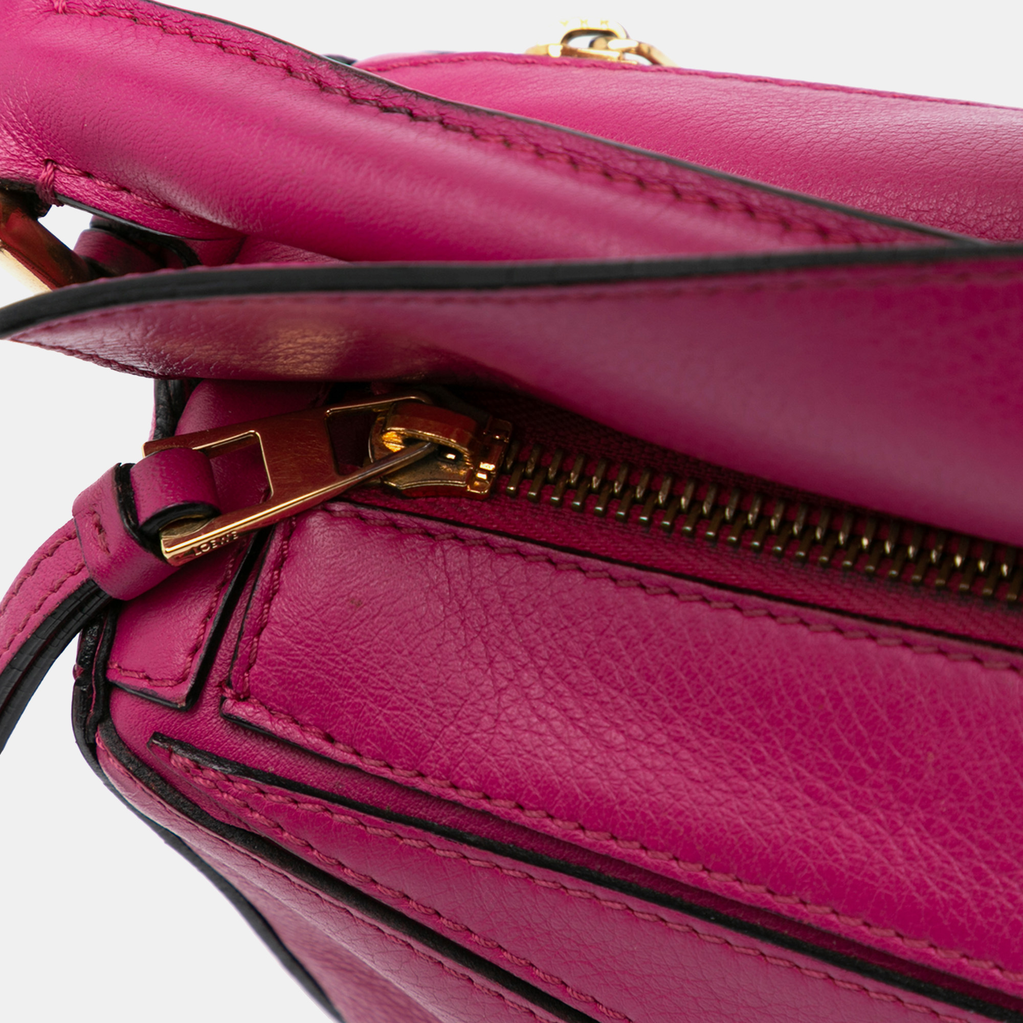 Loewe Pink Leather Small Puzzle Bag