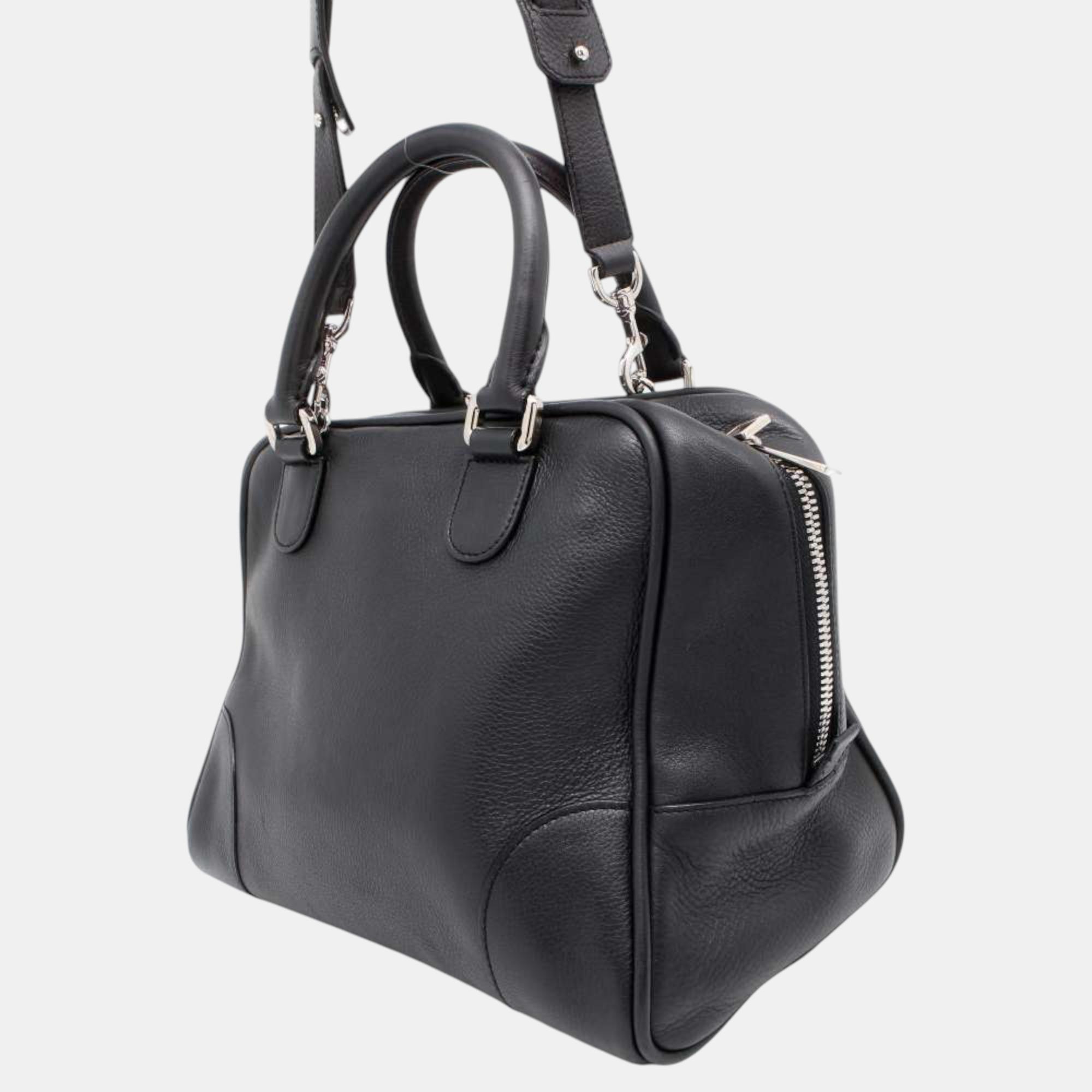 Loewe Amazonas Black Leather Size 75 Bag