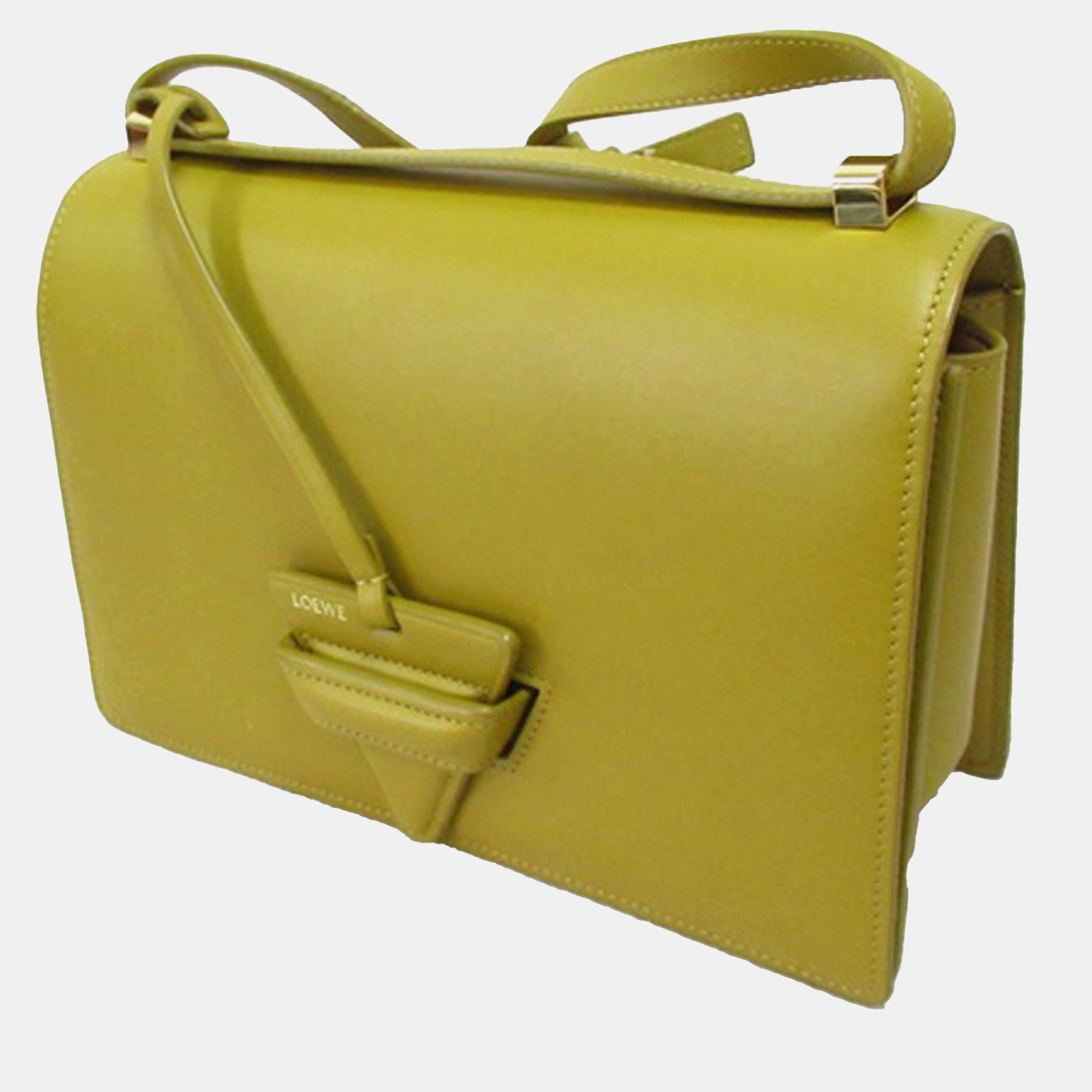 Loewe Green Leather Loewe Small Leather Barcelona Crossbody