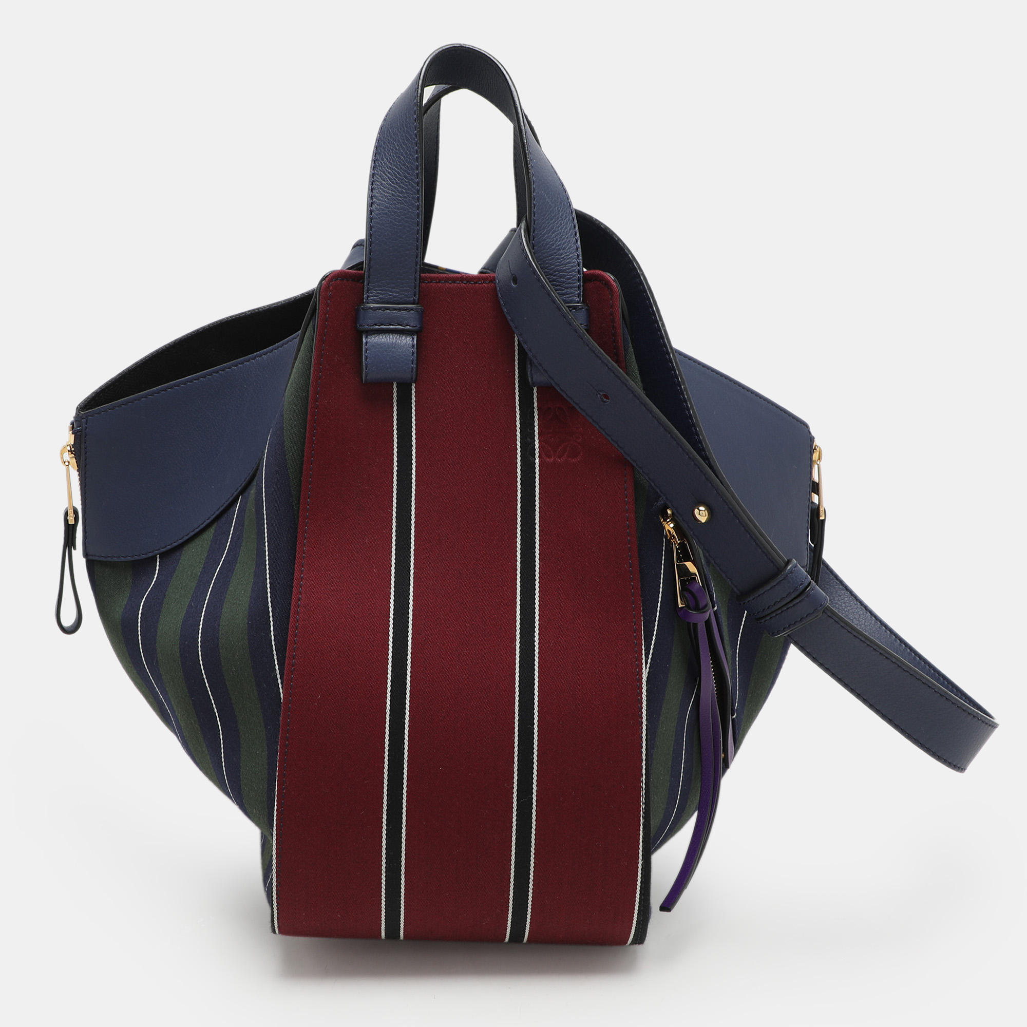 Loewe Multicolor Striped Canvas and Leather Small Hammock Shoulder Bag
Loewe Multicolor Striped Canvas and Leather Small Hammock Shoulder Bag