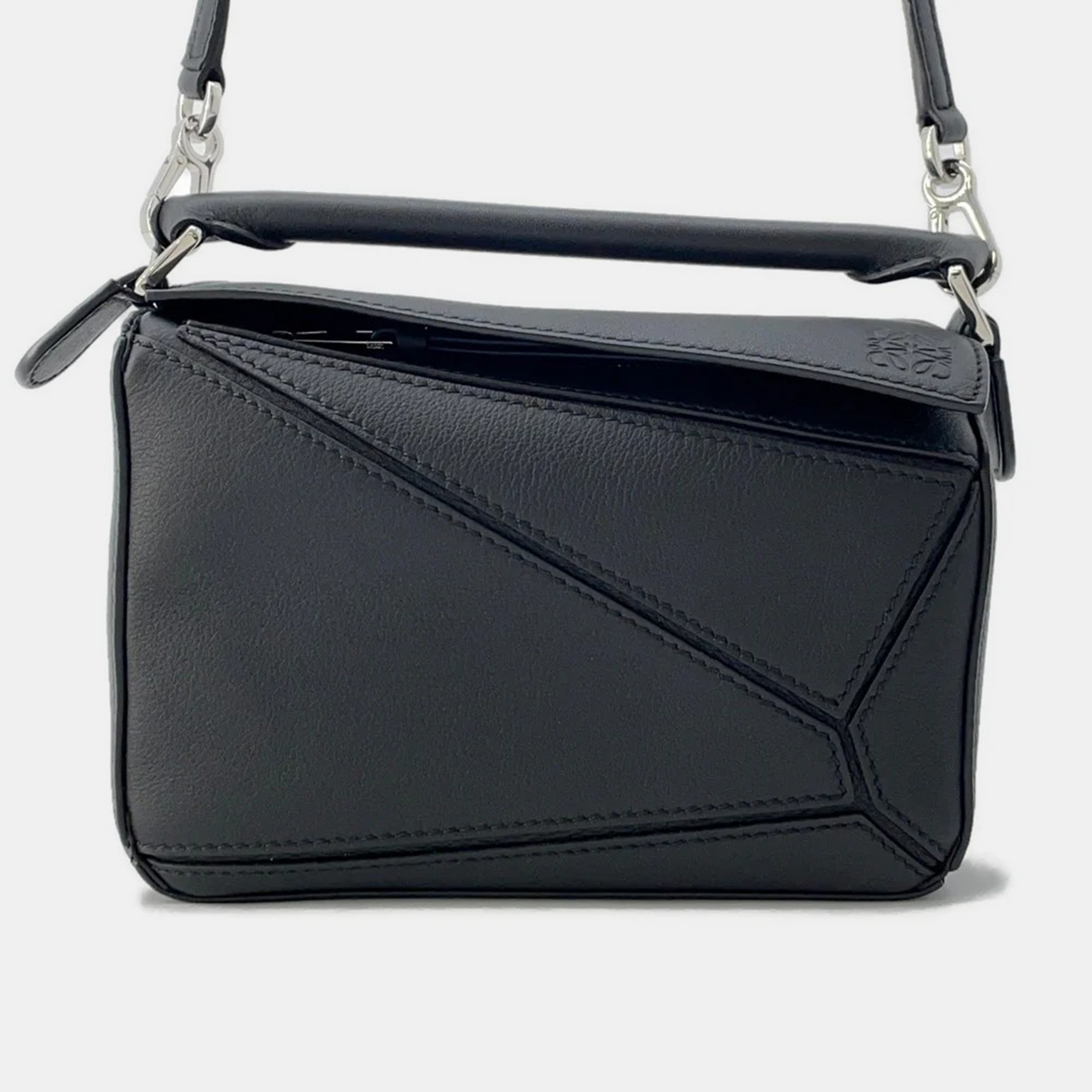 Loewe Puzzle Mini Black Leather Bag