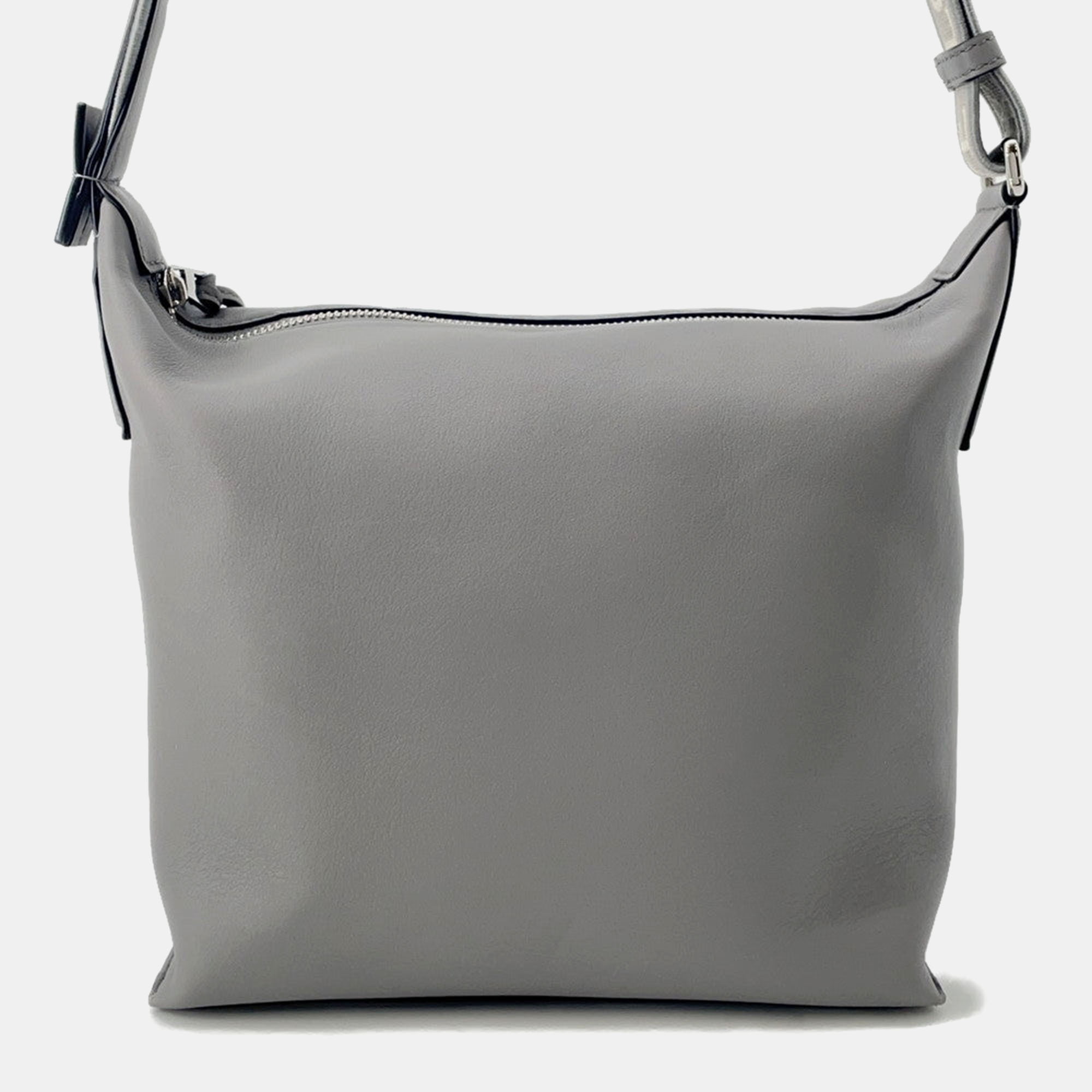 Loewe Cuby Cloth Shoulder Bag Gray Leather, Grey 
Loewe Cuby Cloth Shoulder Bag Gray Leather, Grey