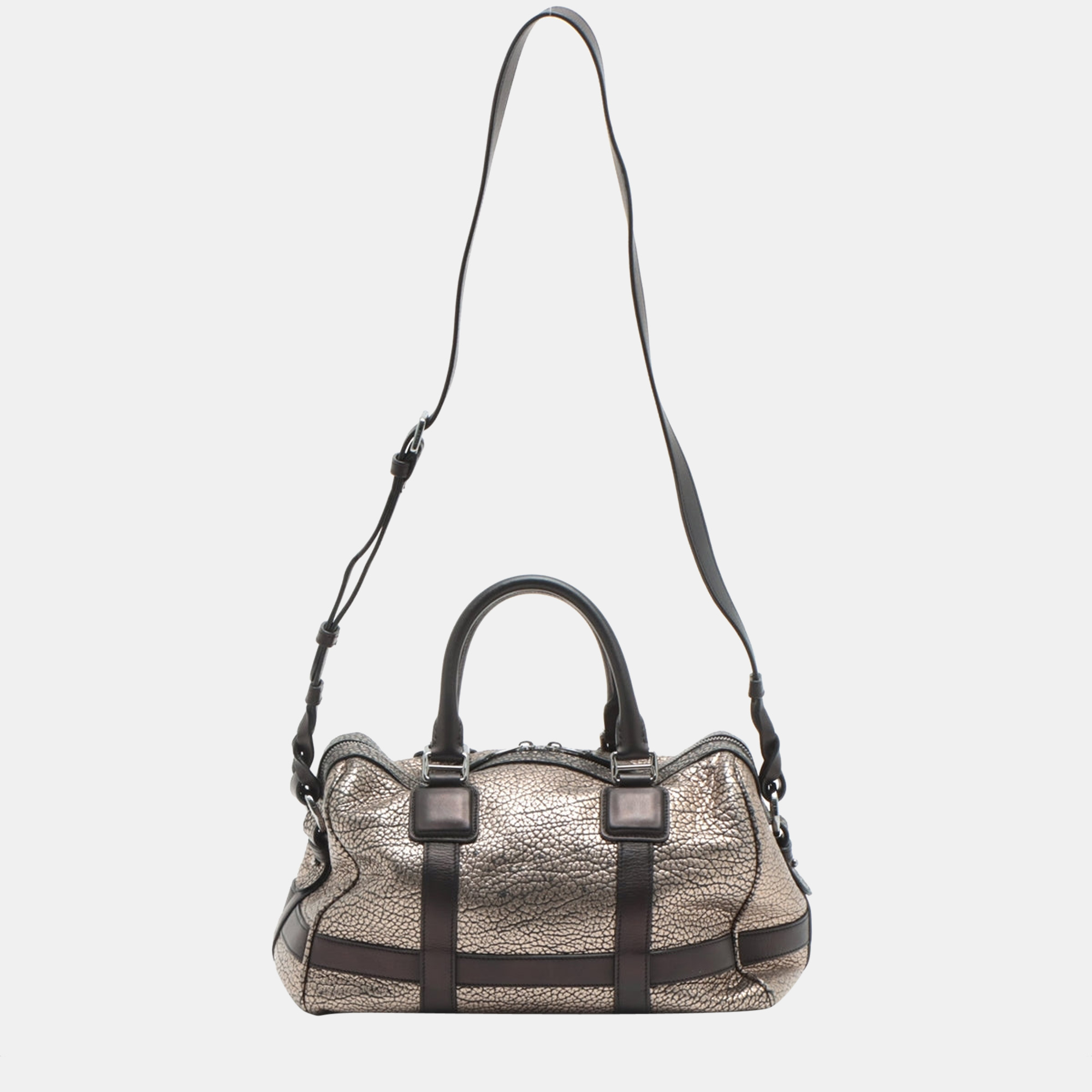 

Loewe Leather 2way handbag Black/Silver