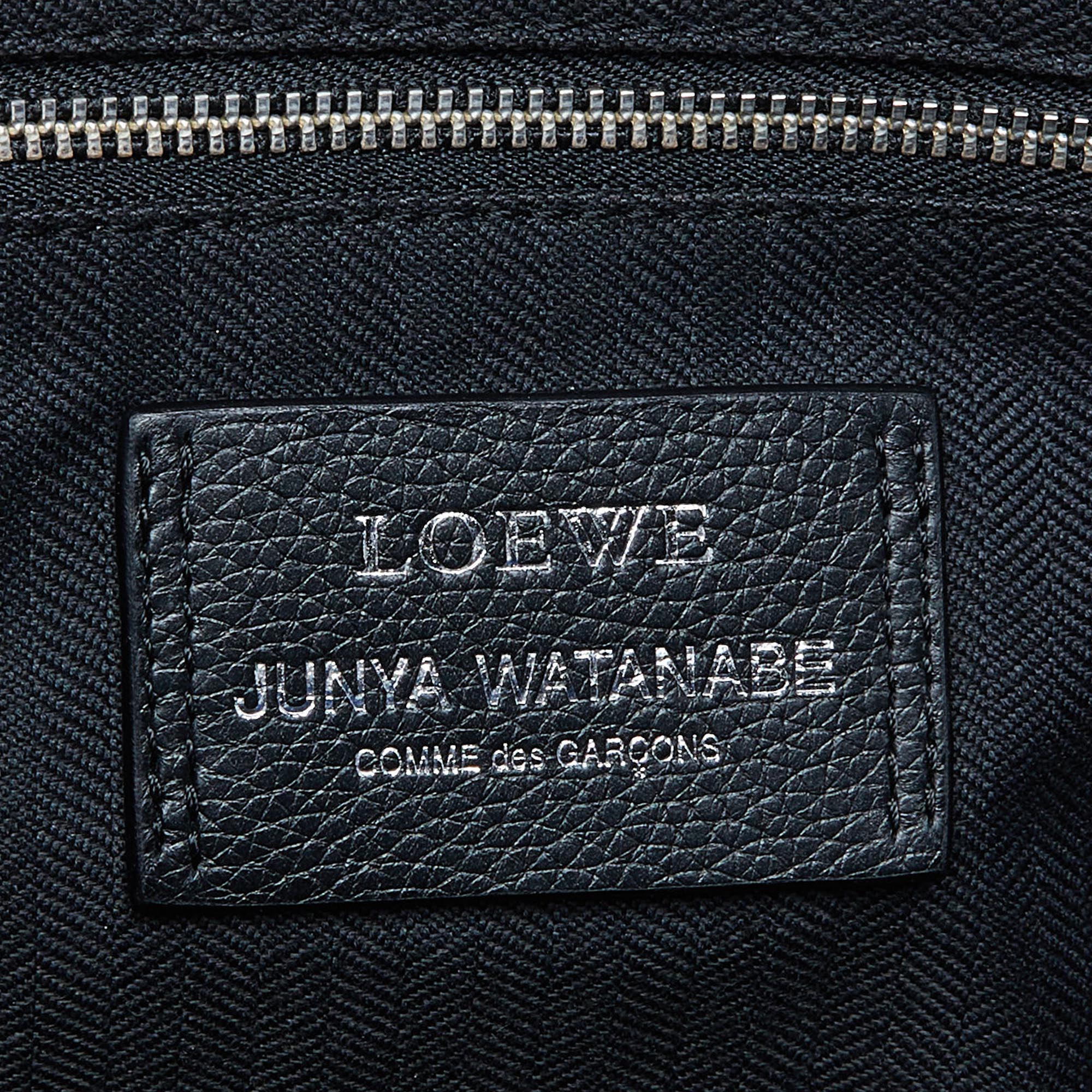 Loewe X Junya Watanabe Multicolour Denim And Leather Amazona Briefcase