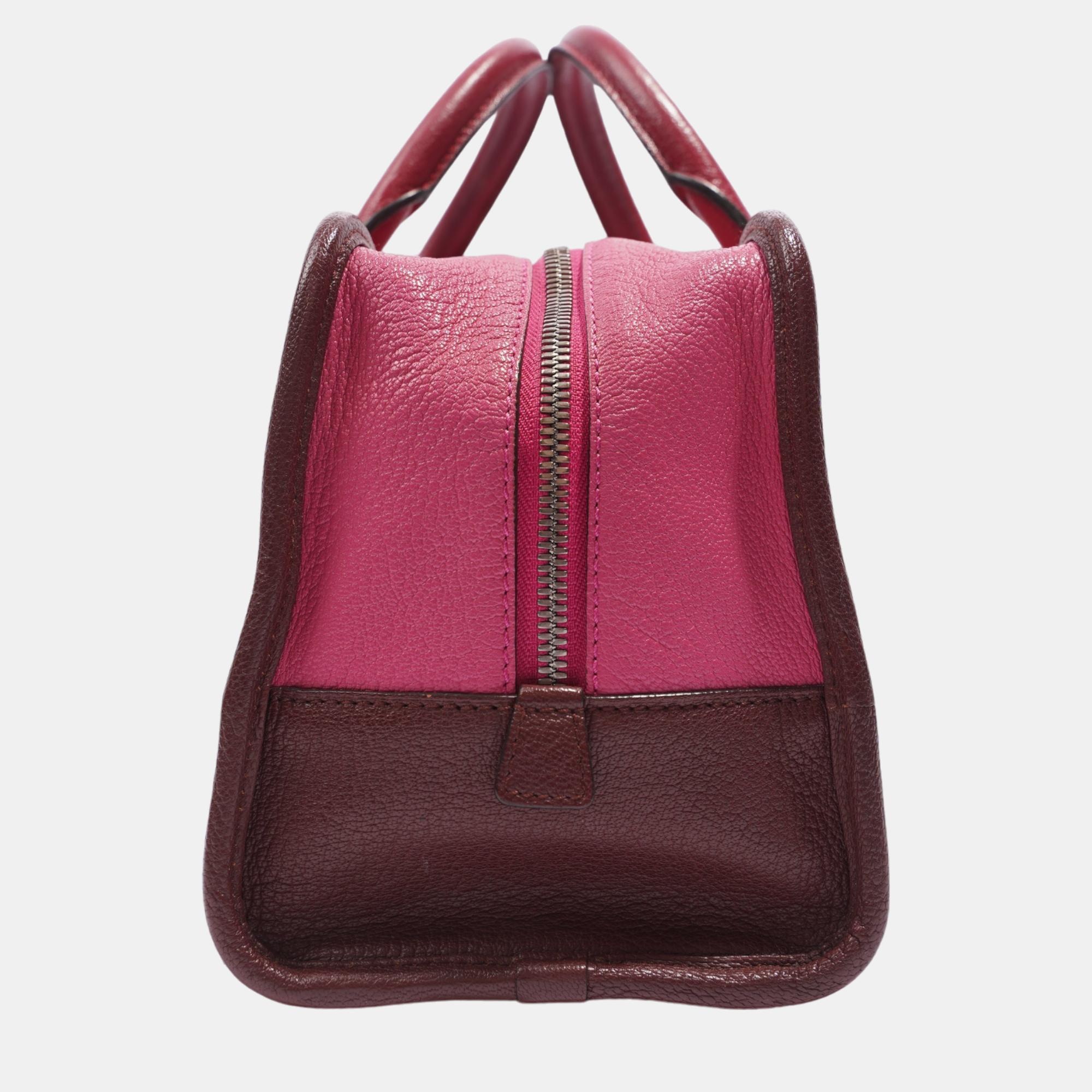 Loewe Amazona Pink / Purple Grained Leather 28