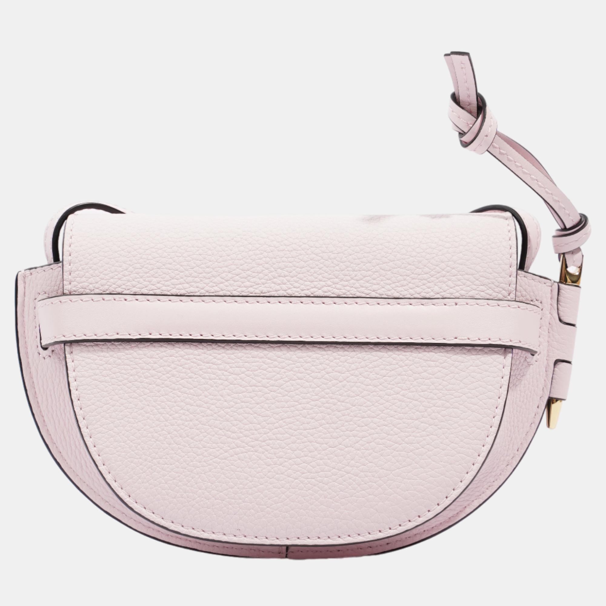 Loewe Gate Dual Bag Icy Pink Calfskin Leather Mini