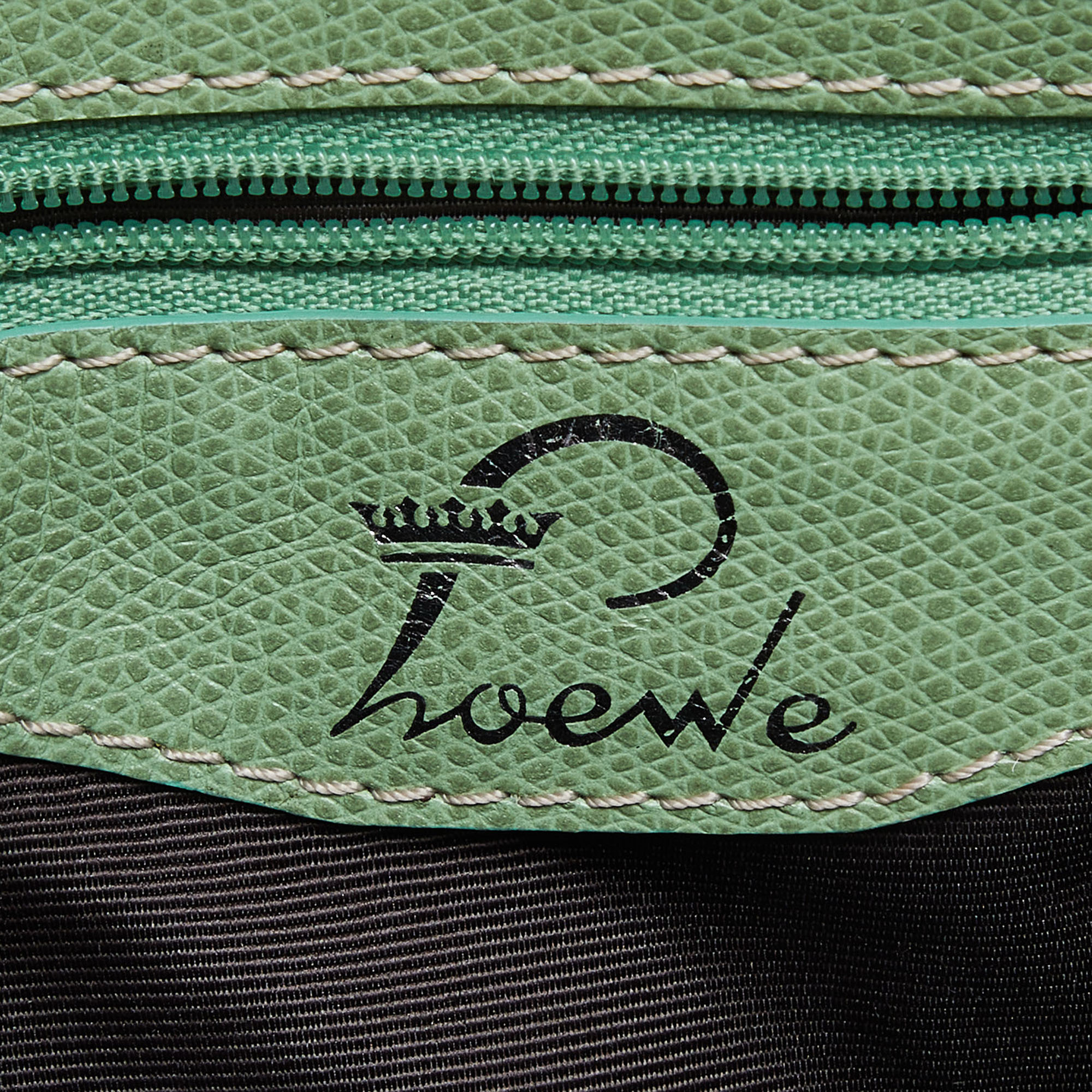 Loewe Green Signature Canvas And Leather Small Bowling Bag